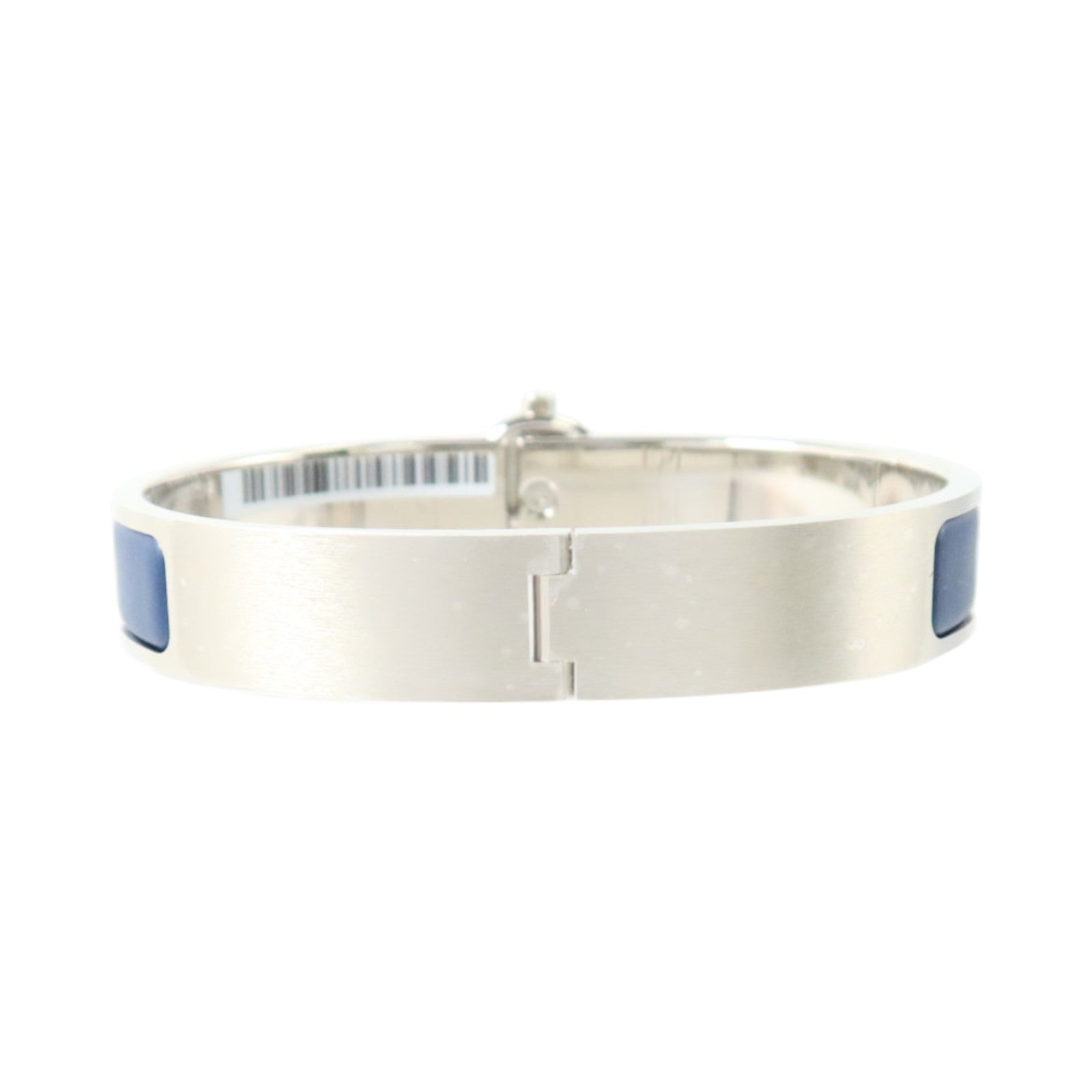 HERMES 金屬/琺瑯Clic Glenan Bracelet銀扣手鏈