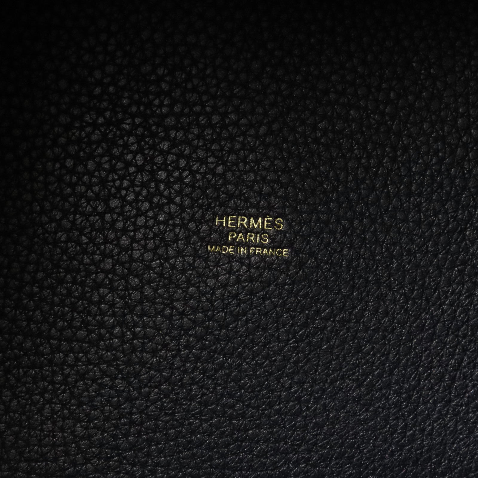 HERMES Clemence皮革Picotin GM金扣手挽袋Bleu Indigo/Orange