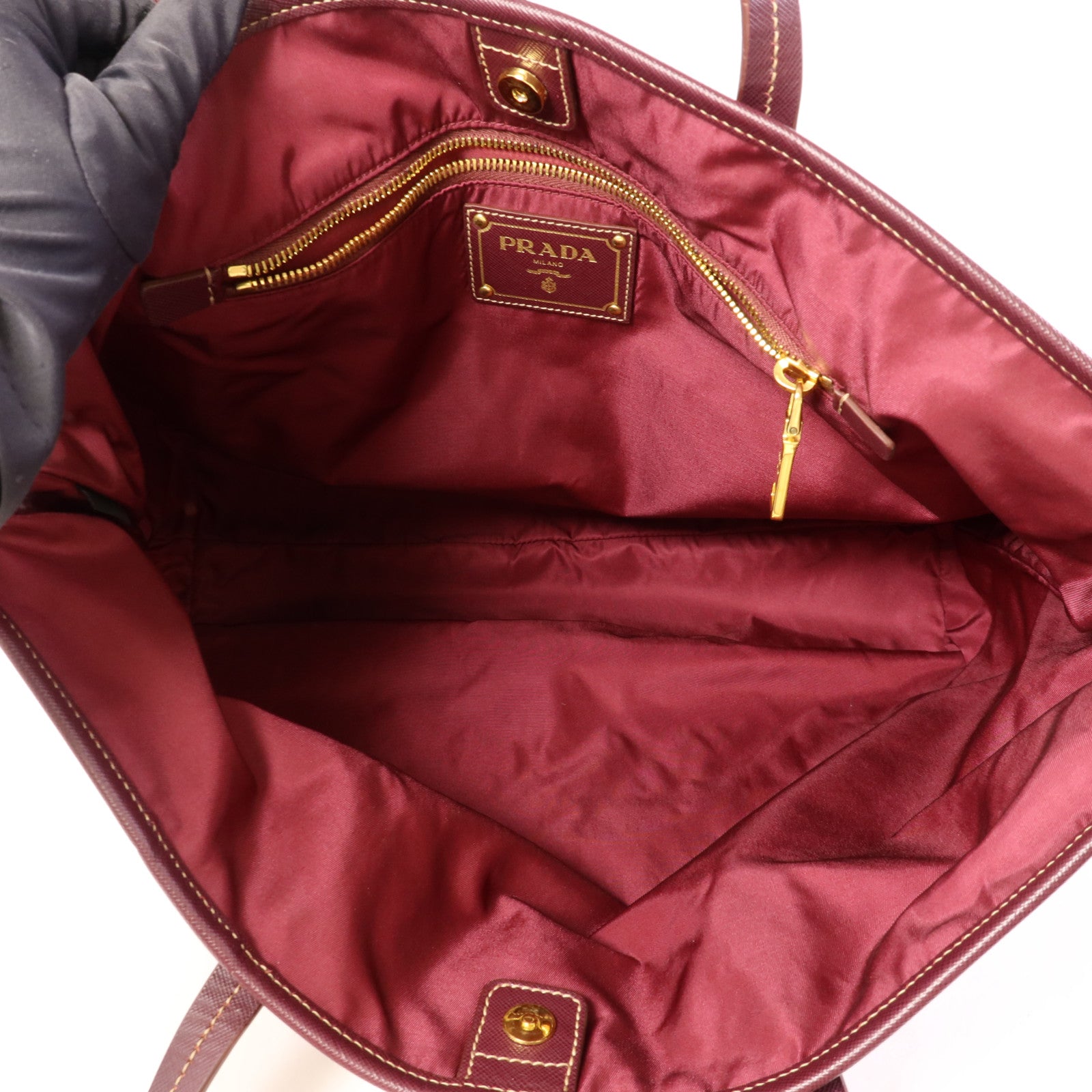 PRADA 尼龍Tote Bag金扣手挽袋