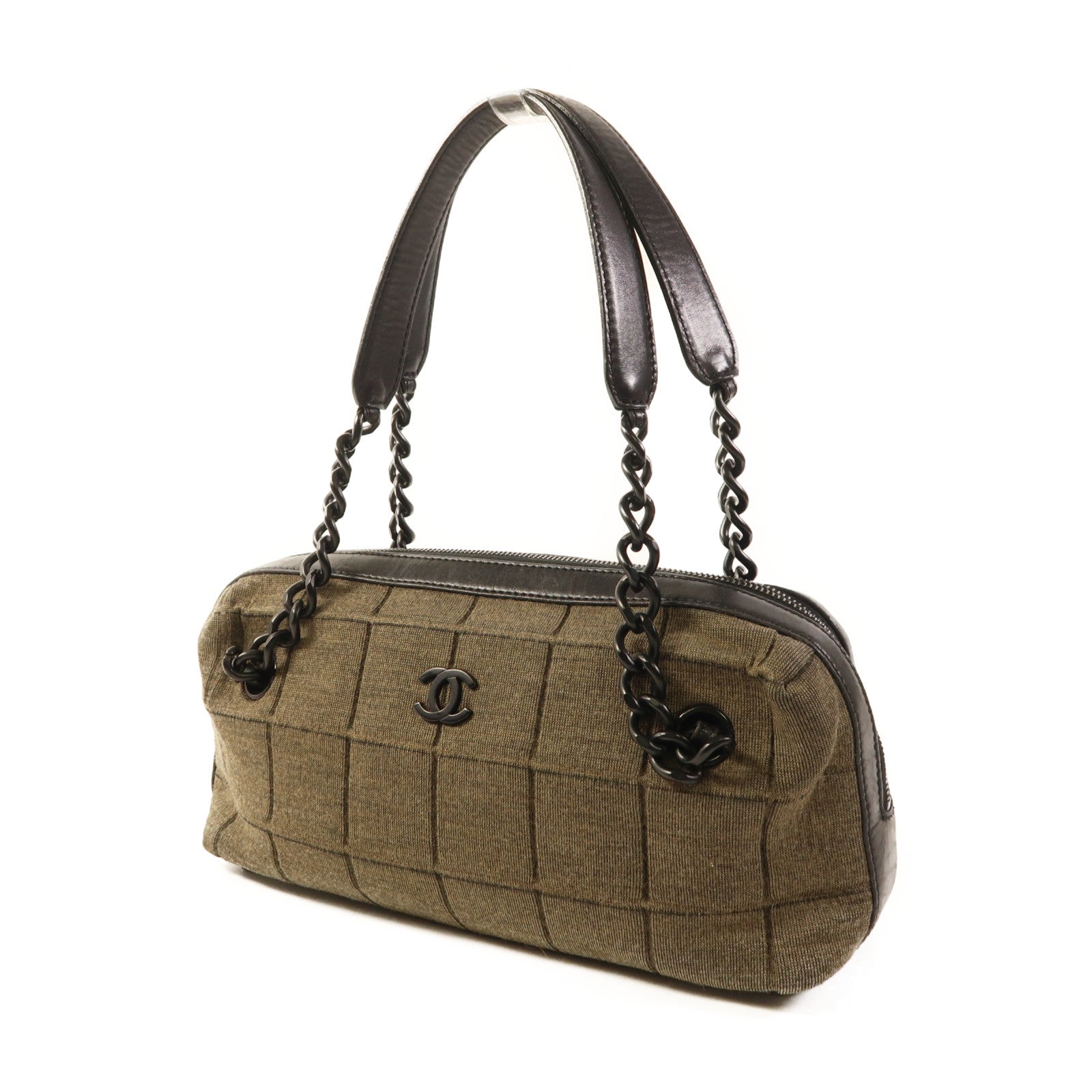 CHANEL 布料Vintage Shoulder Bag鏈帶肩背袋