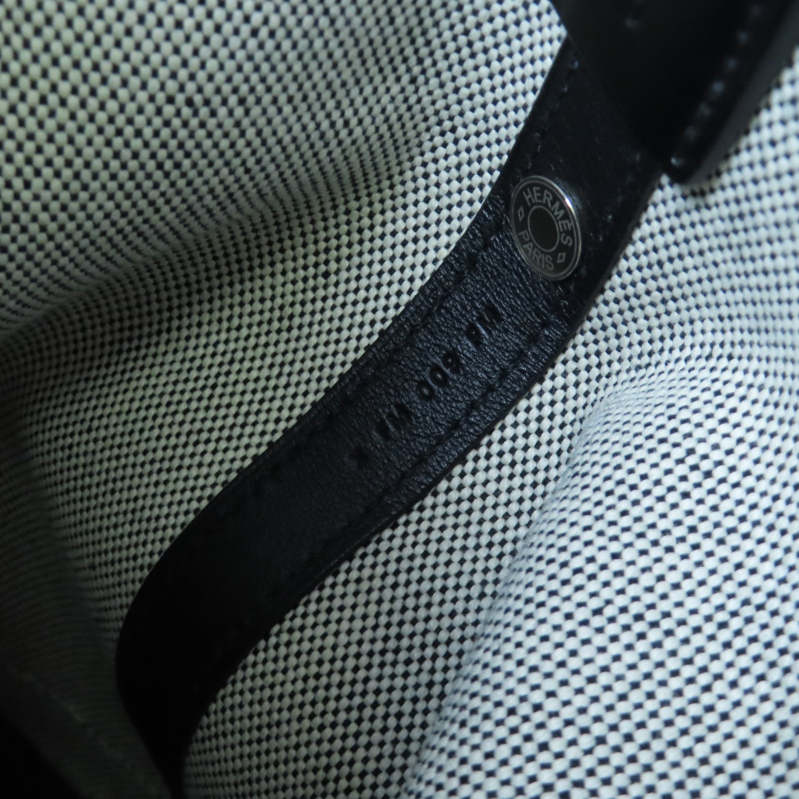 HERMES 帆布Col Roule 25銀扣肩背袋Noir