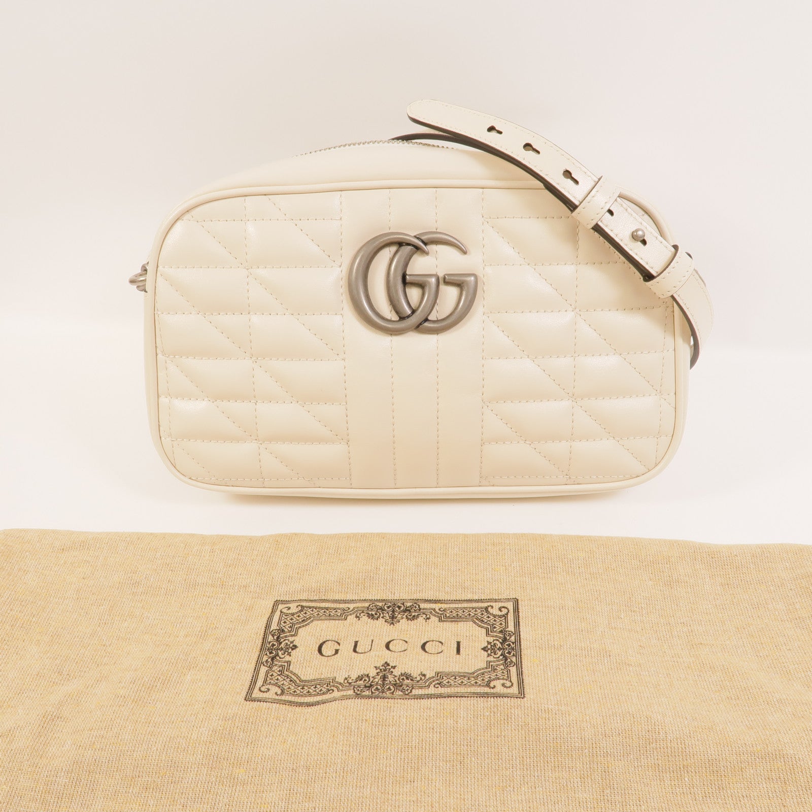 GUCCI 牛皮皮革GG Marmont肩背袋