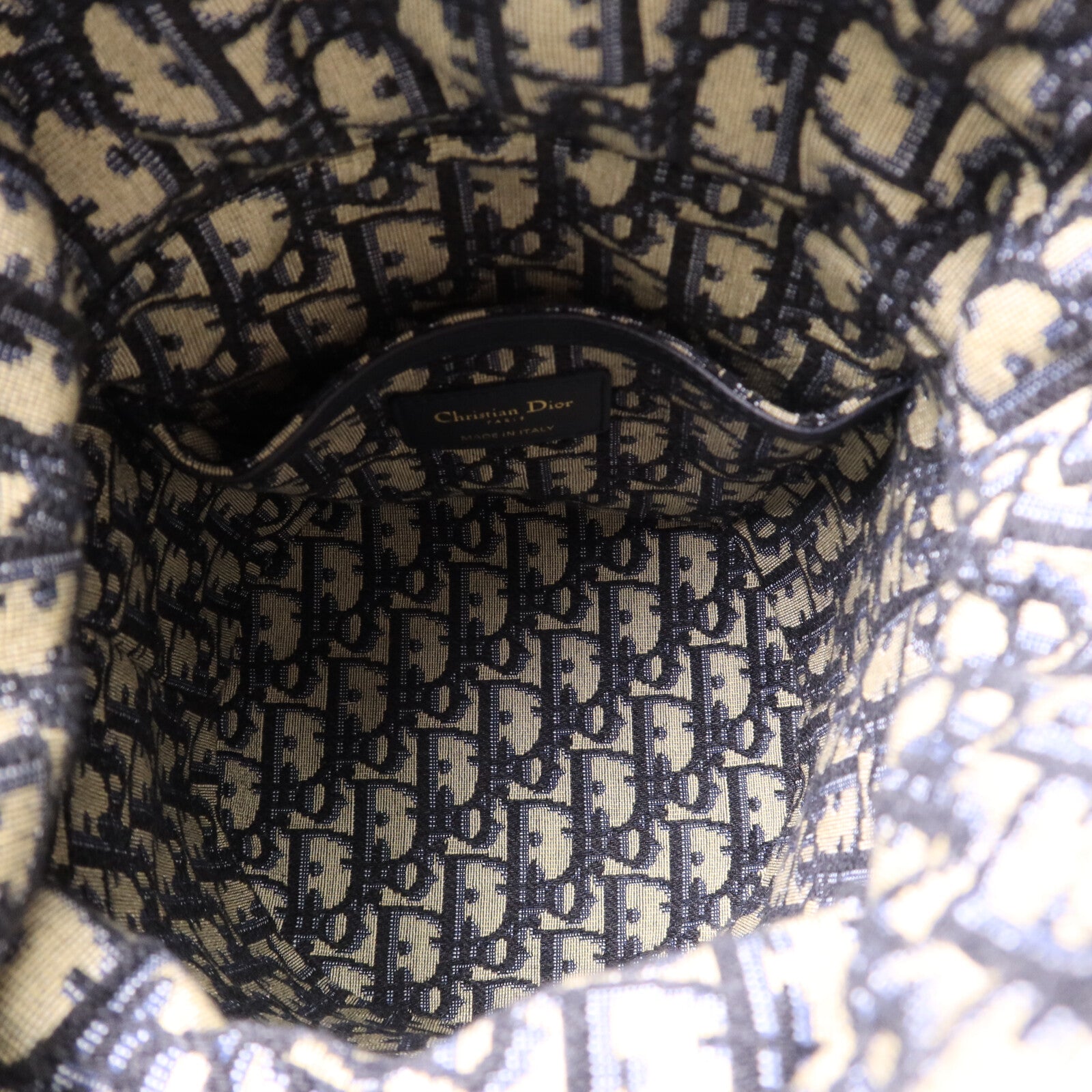 Dior 帆布/藤料Wicker Bucket Bag肩背袋