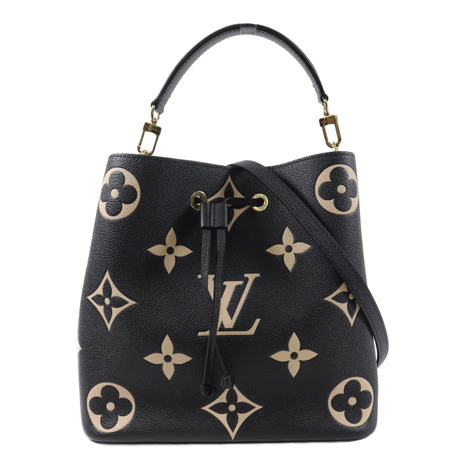 LOUIS VUITTON Monogram Empreinte Bicolor Neo Noe MM金手挽肩背兩用袋