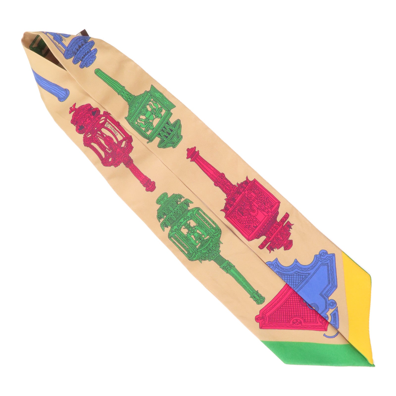 HERMES 絲質Twilly絲巾