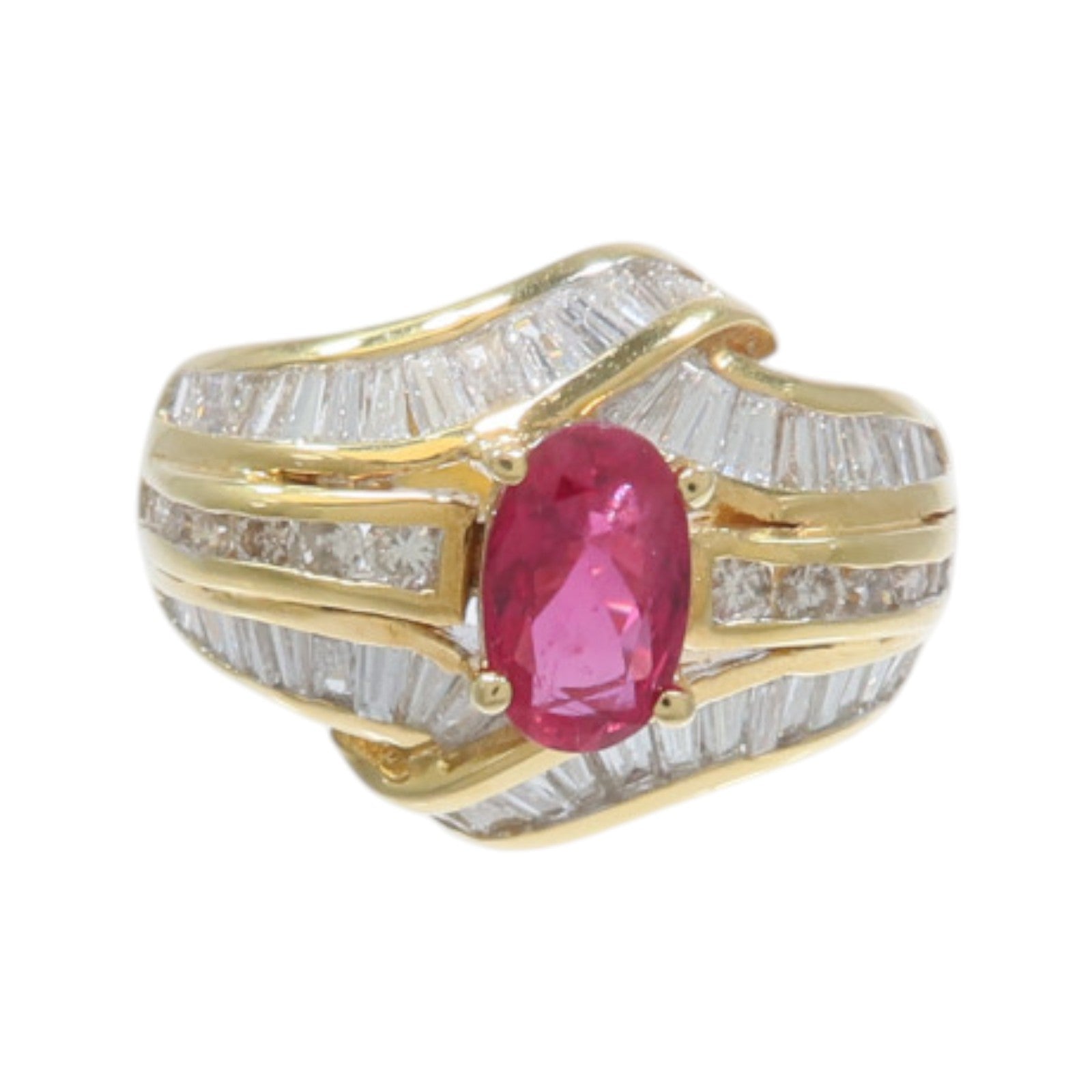 JEWELRY 18K黃金Ruby Diamond Ring紅寶石/鑽石戒指