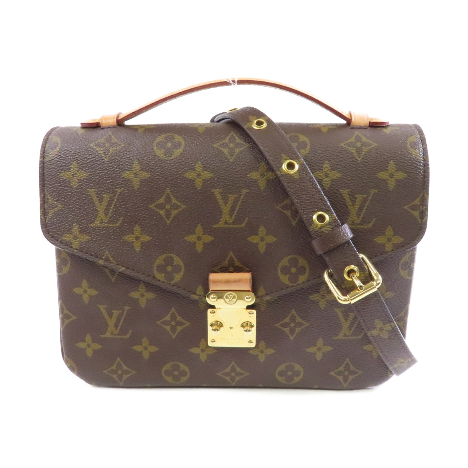 LOUIS VUITTON Monogram Pochette Metis金扣手挽肩背兩用袋啡色