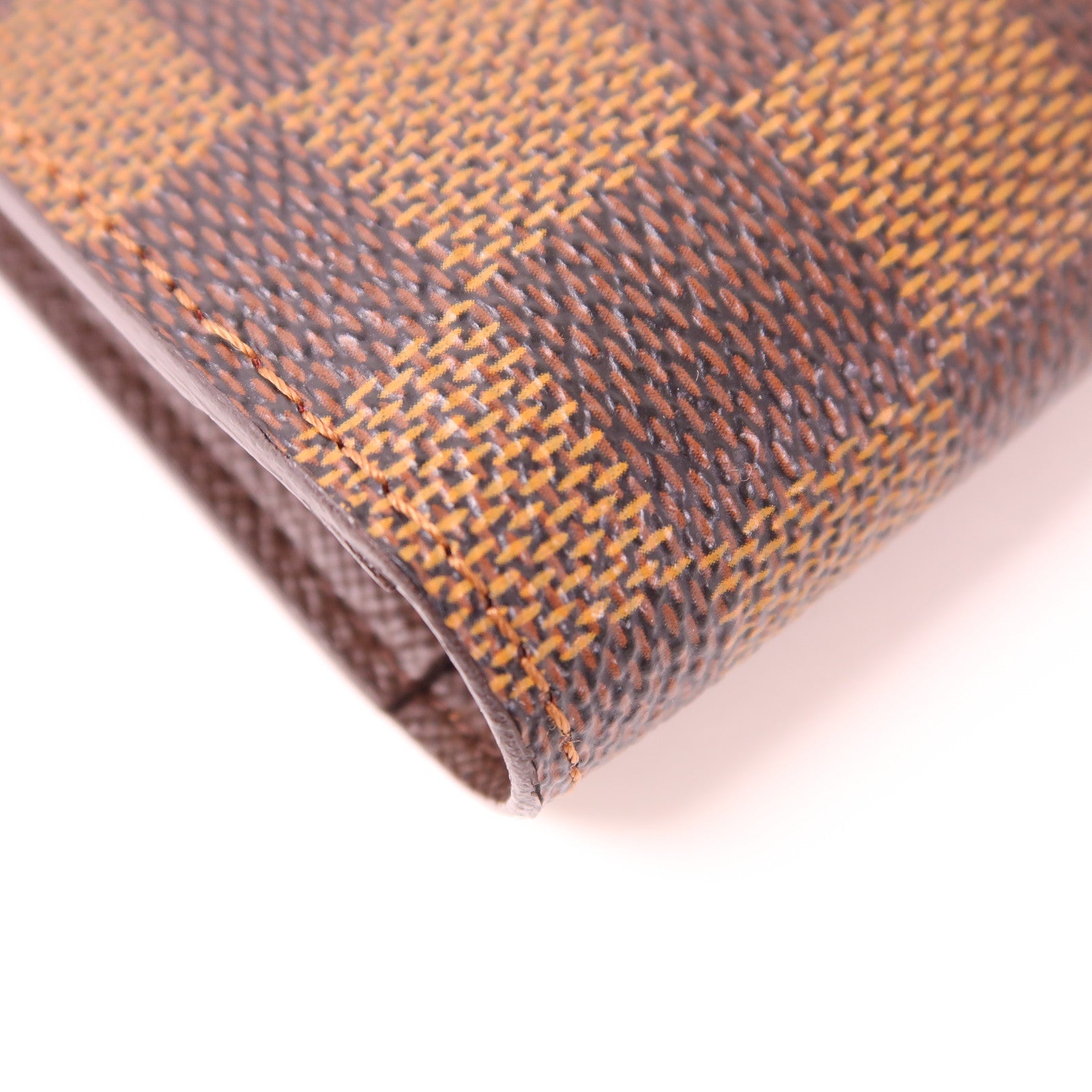 LOUIS VUITTON Damier Portefeuille Brazza金扣長錢包