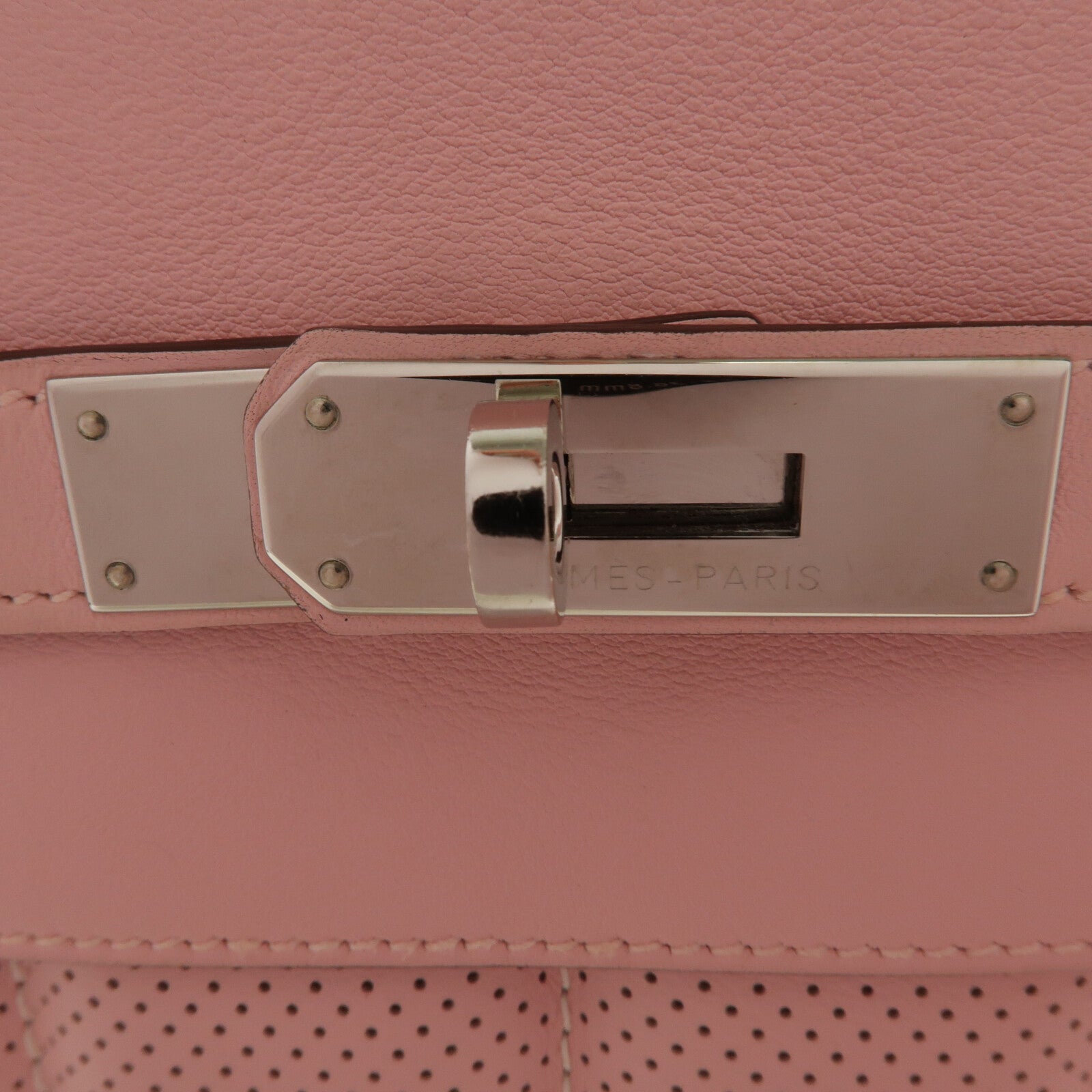 HERMES Swift皮革Berline銀扣肩背袋Rose Sakura