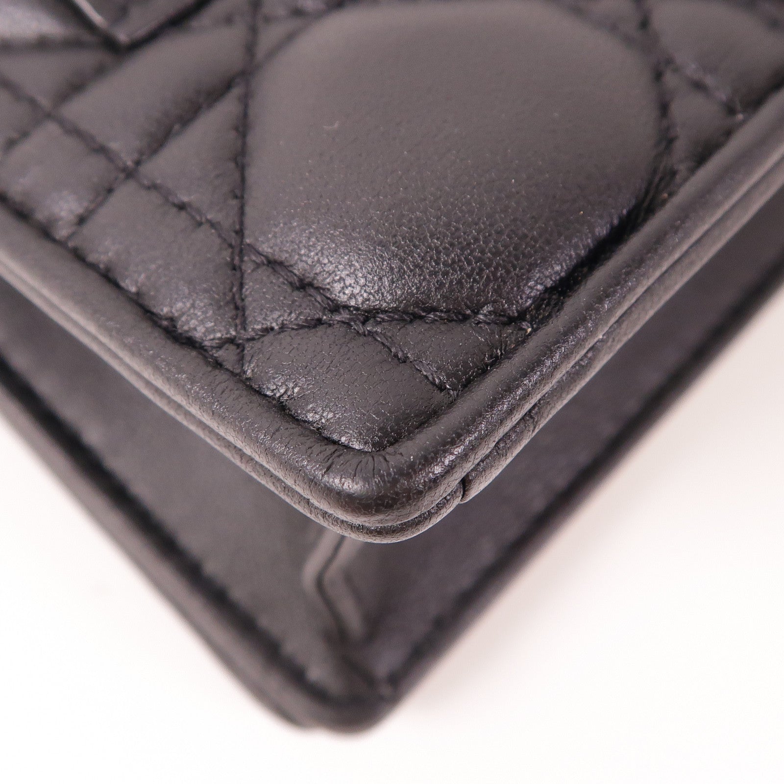 Dior 羊皮皮革Nano Pouch金扣鏈帶肩背袋