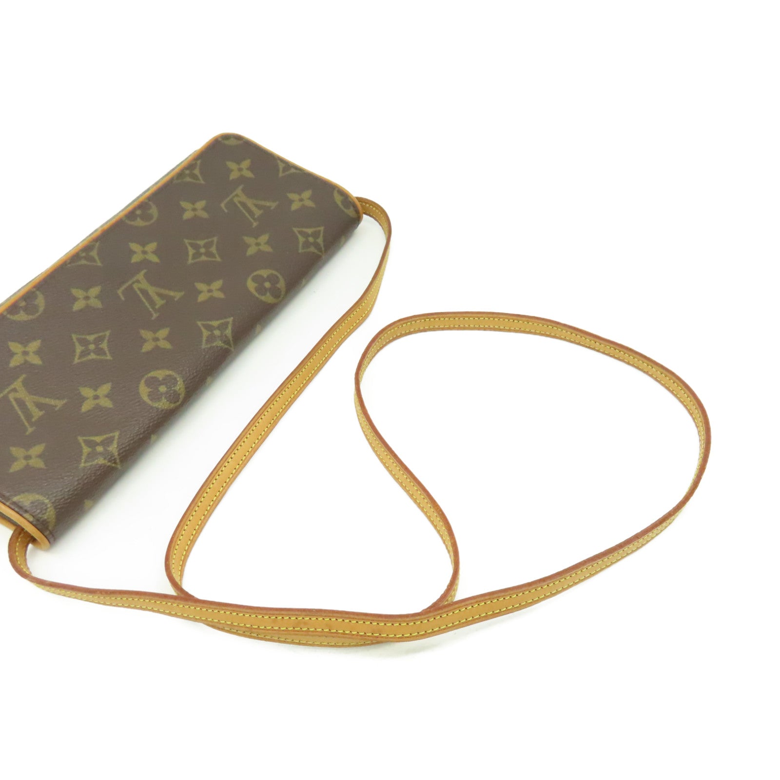LOUIS VUITTON 【清倉大減價】Monogram Pochette Twin GM Shoulder Bag金扣肩背袋啡色