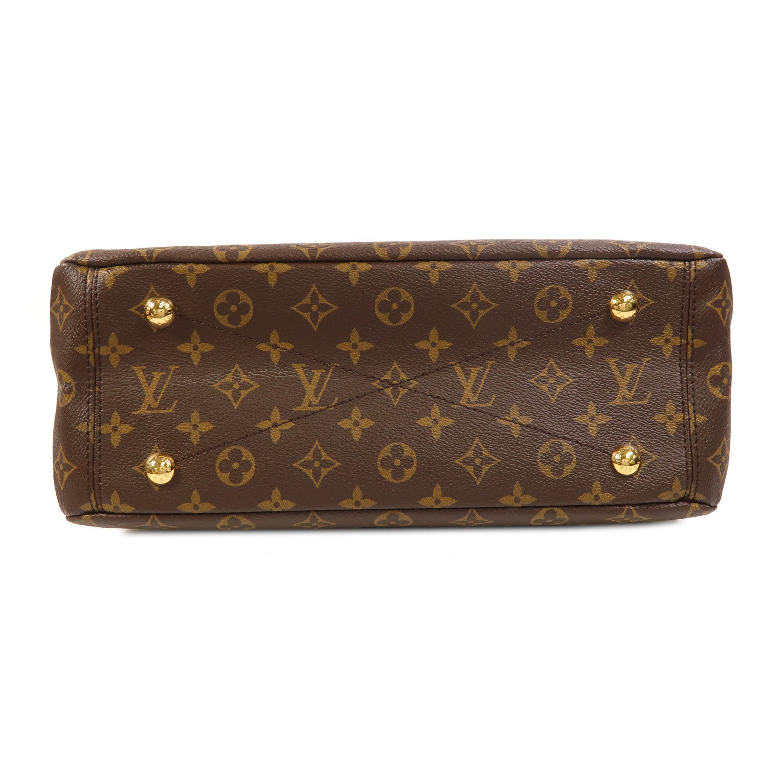 LOUIS VUITTON 【激減優惠】Monogram Pallas金扣手挽肩背兩用袋棕色/紅色