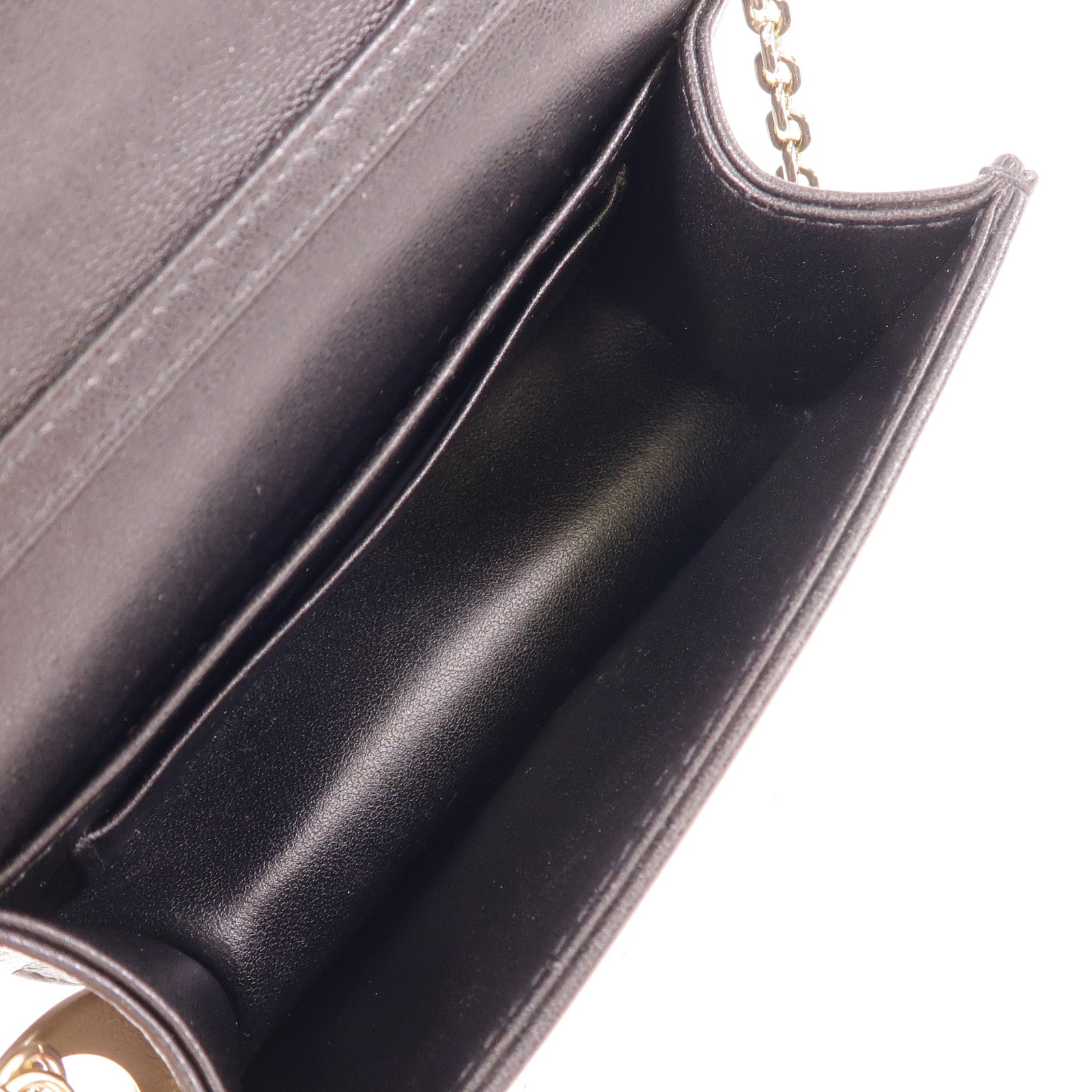 Dior 羊皮皮革Nano Pouch金扣鏈帶肩背袋