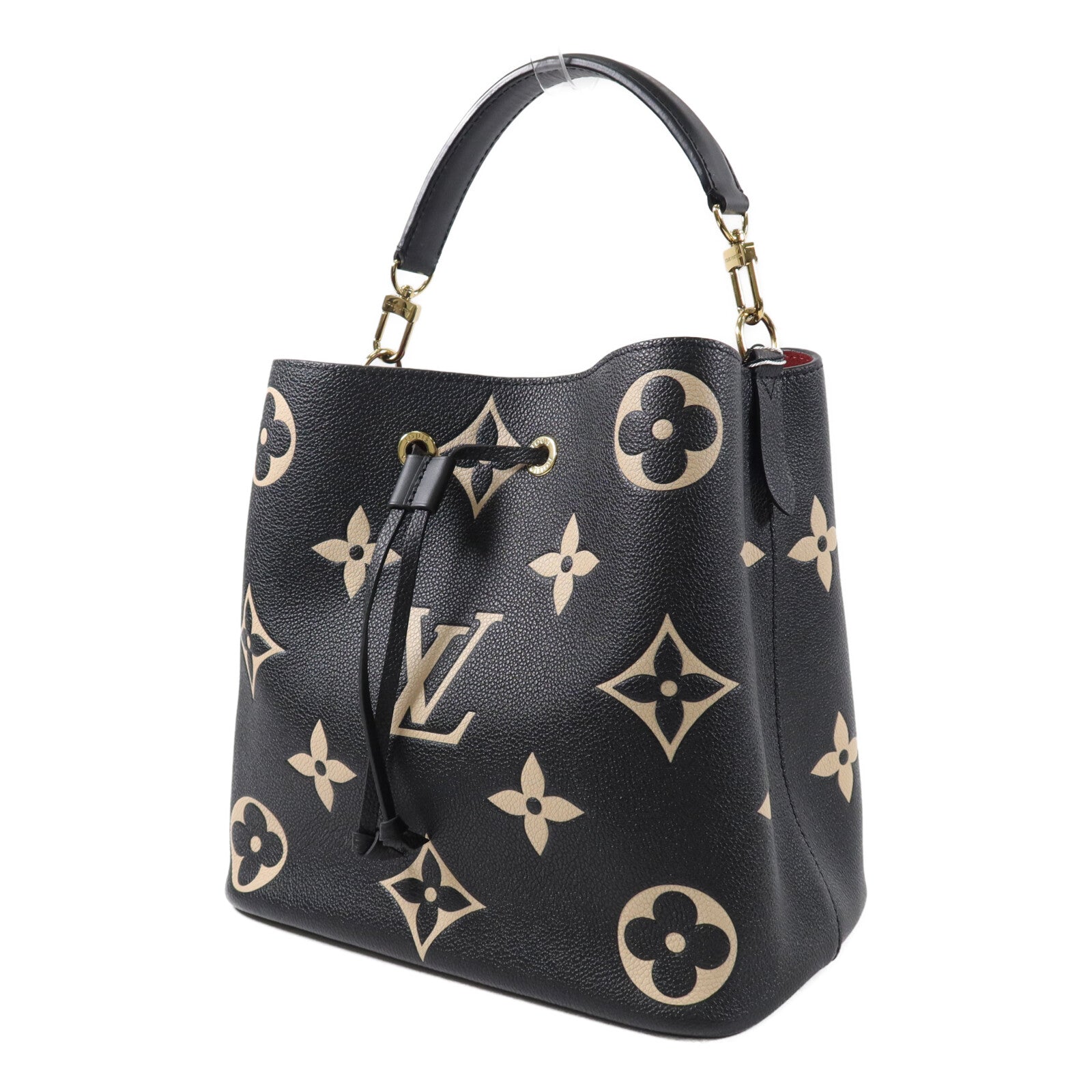 LOUIS VUITTON Monogram Empreinte Bicolor Neo Noe MM金手挽肩背兩用袋