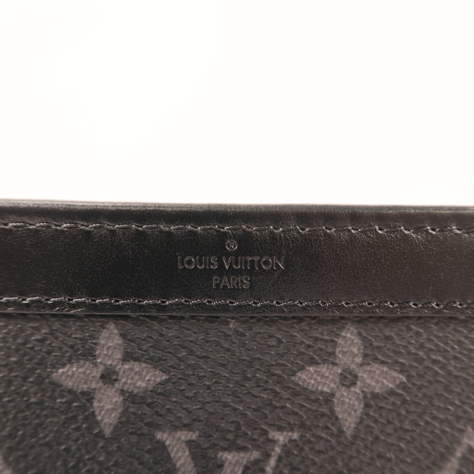 LOUIS VUITTON Monogram Eclipse Gaston銀扣肩背袋