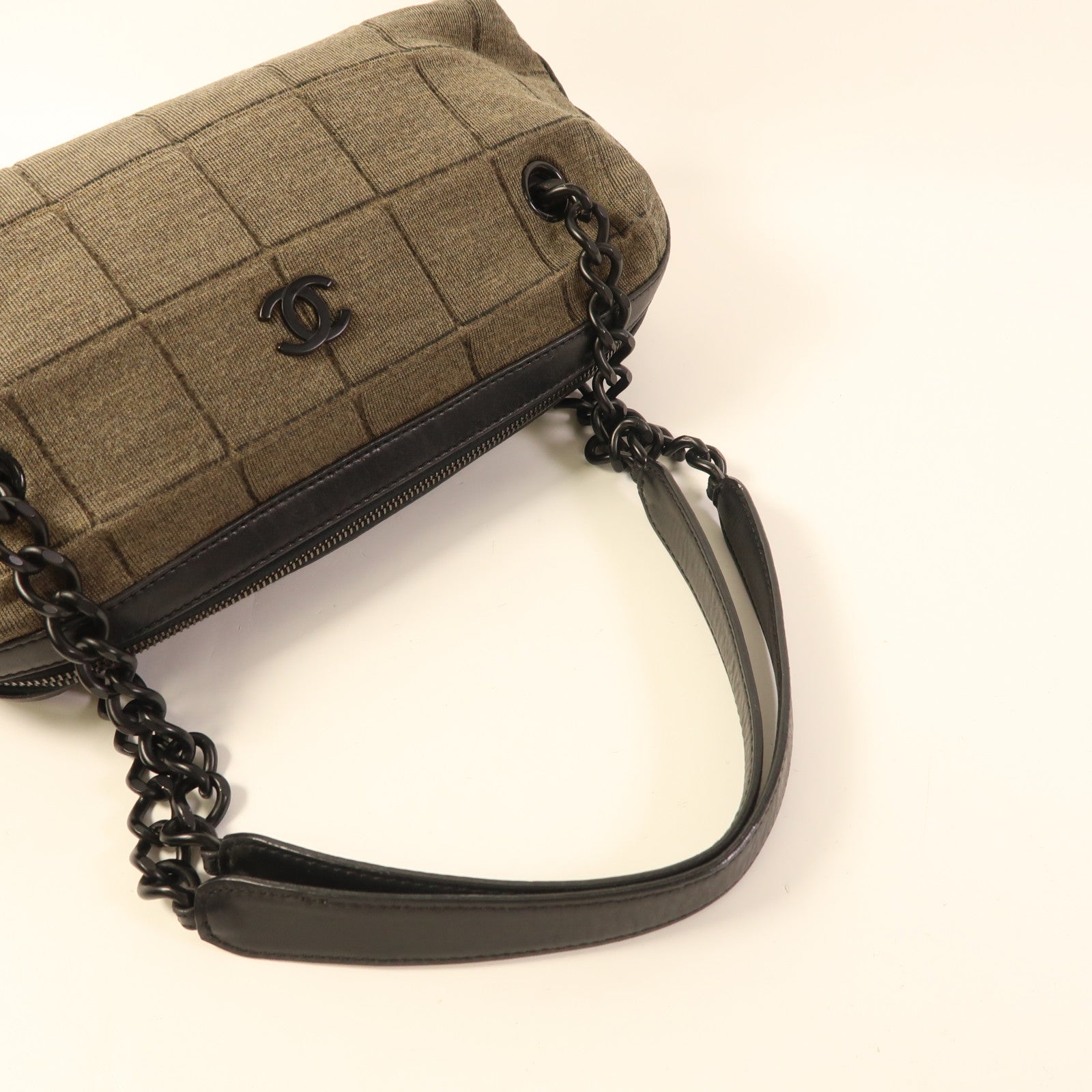 CHANEL 布料Vintage Shoulder Bag鏈帶肩背袋