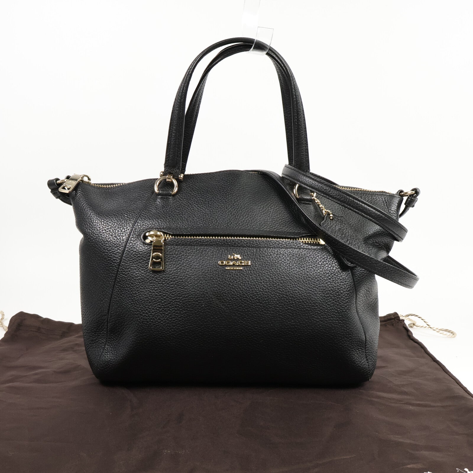 COACH 牛皮皮革2 Way Shoulder Bag手挽肩背兩用袋