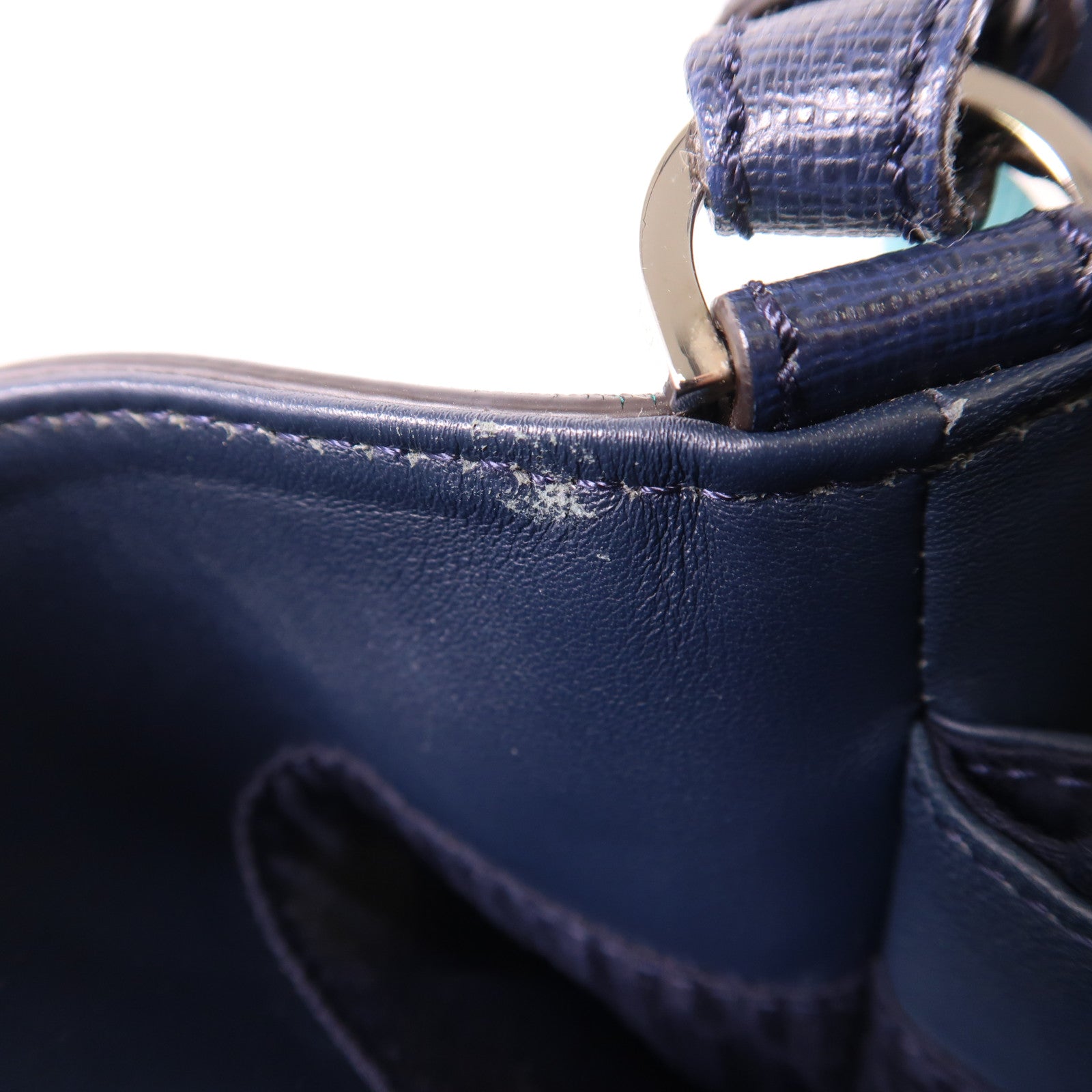 FENDI SHW 2Jours 2 Way Shoulder Bag 8BH250-M5L Calfskin Leather Navy Green