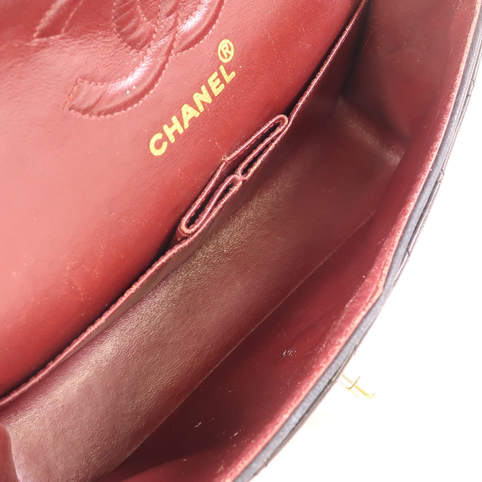 CHANEL 羊皮皮革Vintage Classic金扣鏈帶肩背袋