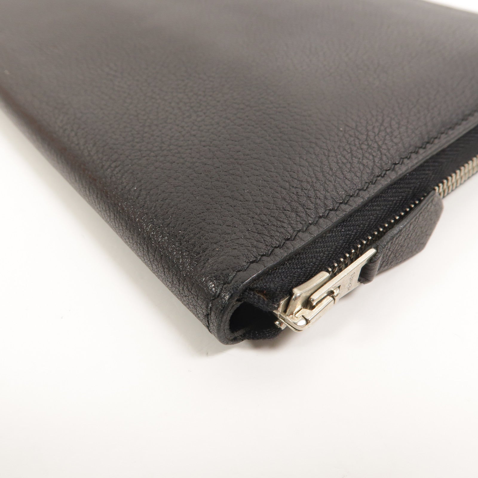 HERMES Evercolor皮革Azap Combined Long Wallet長錢包Noir