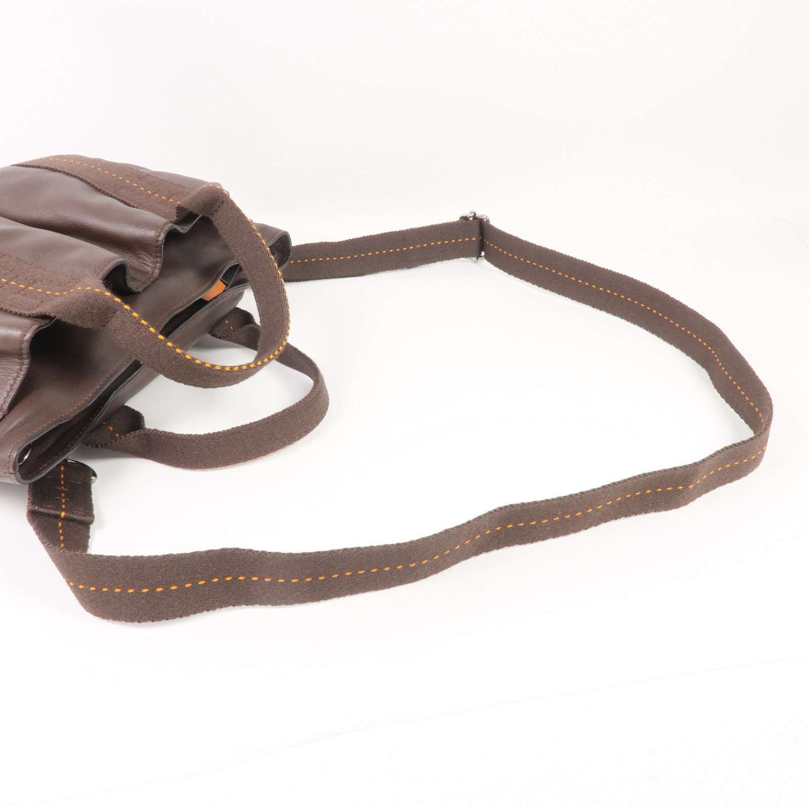HERMES Swift皮革Vintage 2 Way Bag銀扣手挽肩背兩用袋