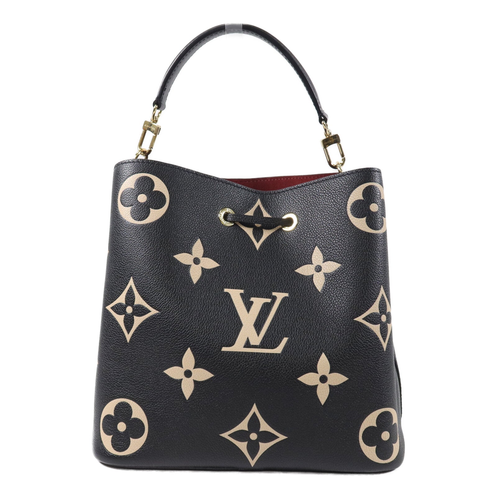 LOUIS VUITTON Monogram Empreinte Bicolor Neo Noe MM金手挽肩背兩用袋