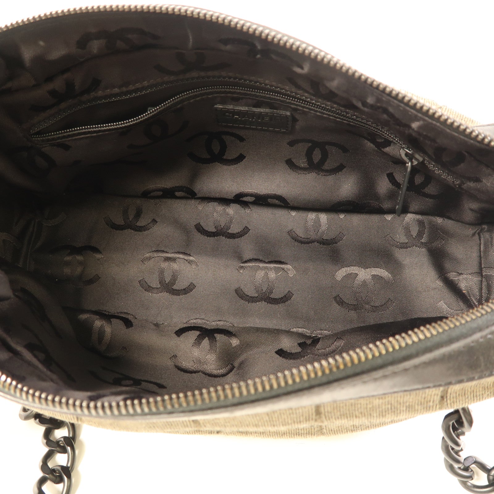 CHANEL 布料Vintage Shoulder Bag鏈帶肩背袋