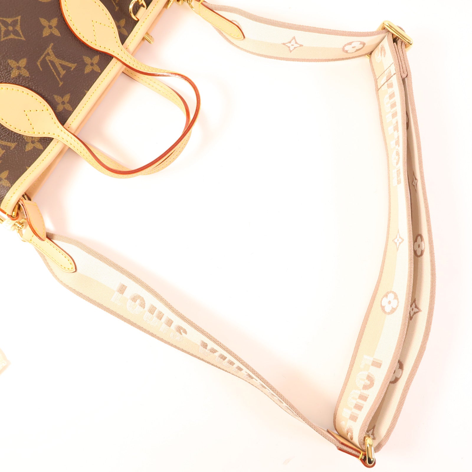 LOUIS VUITTON Monogram Neverfull BB金扣手挽肩背兩用袋