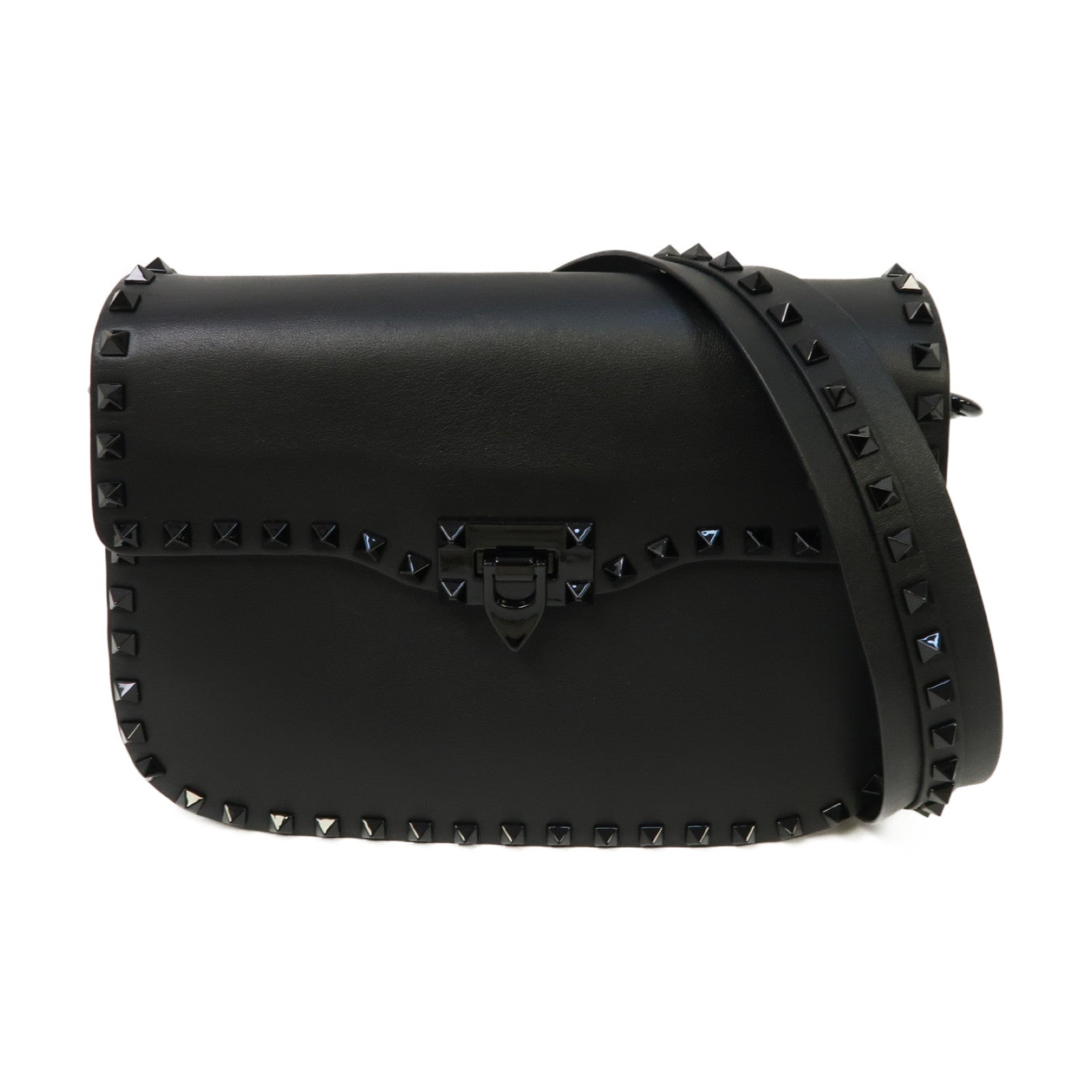 Valentino 牛皮皮革Shoulder Bag肩背袋黑色