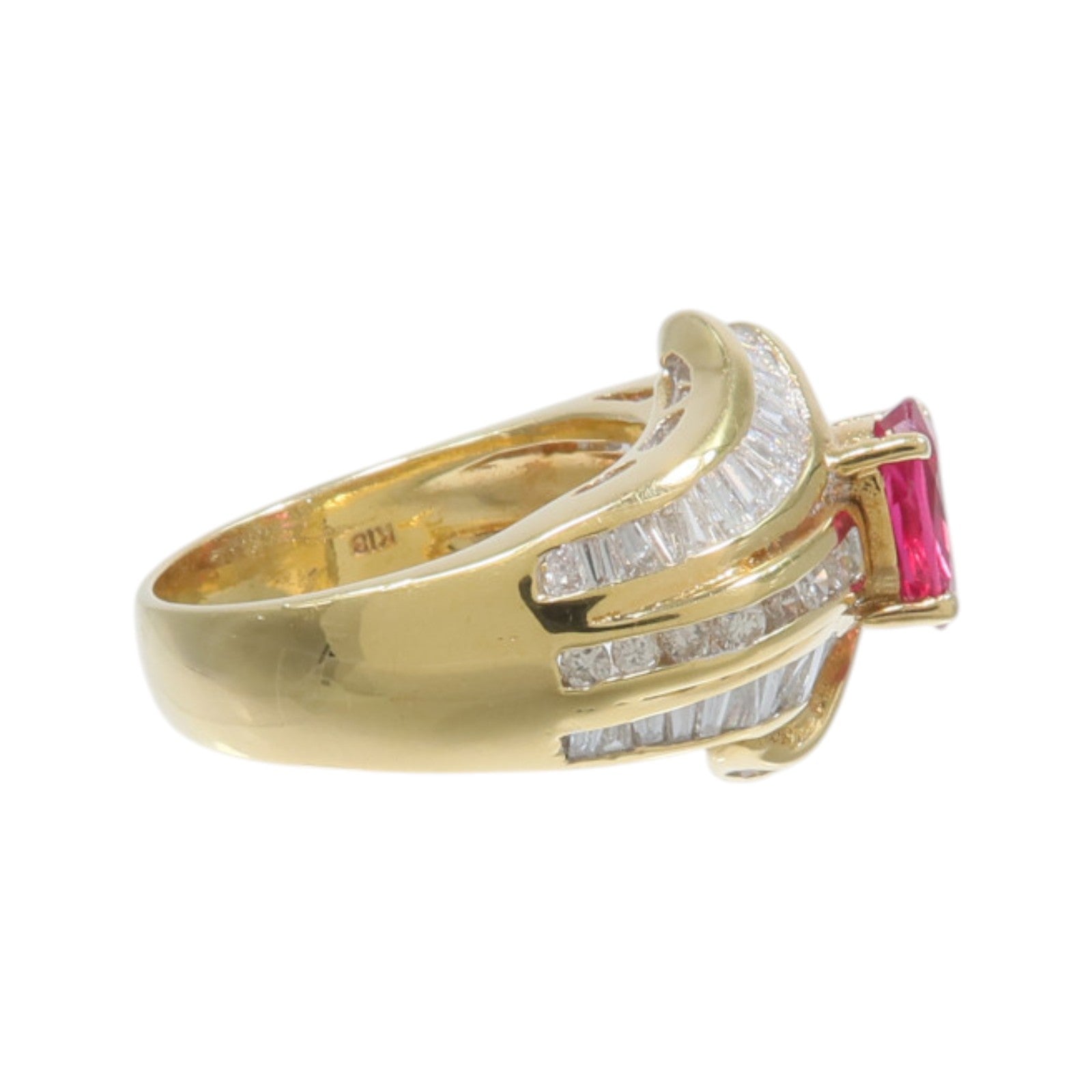 JEWELRY 18K黃金Ruby Diamond Ring紅寶石/鑽石戒指