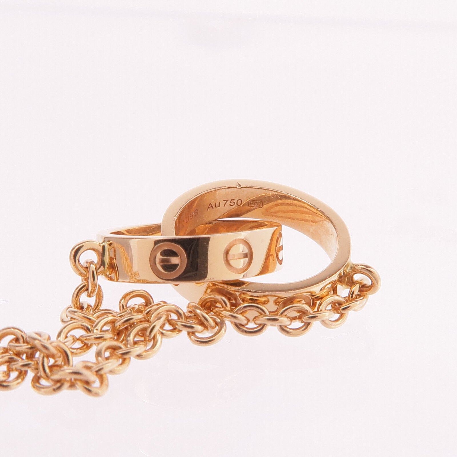 CARTIER 18K玫瑰金Love Pendant項鍊