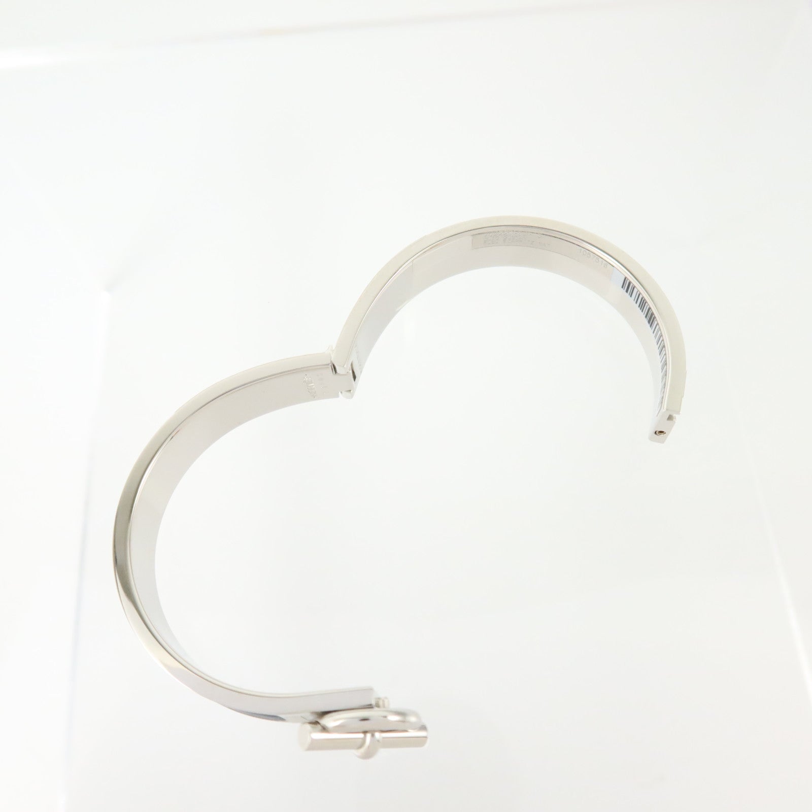 HERMES 金屬/琺瑯Clic Glenan Bracelet銀扣手鏈