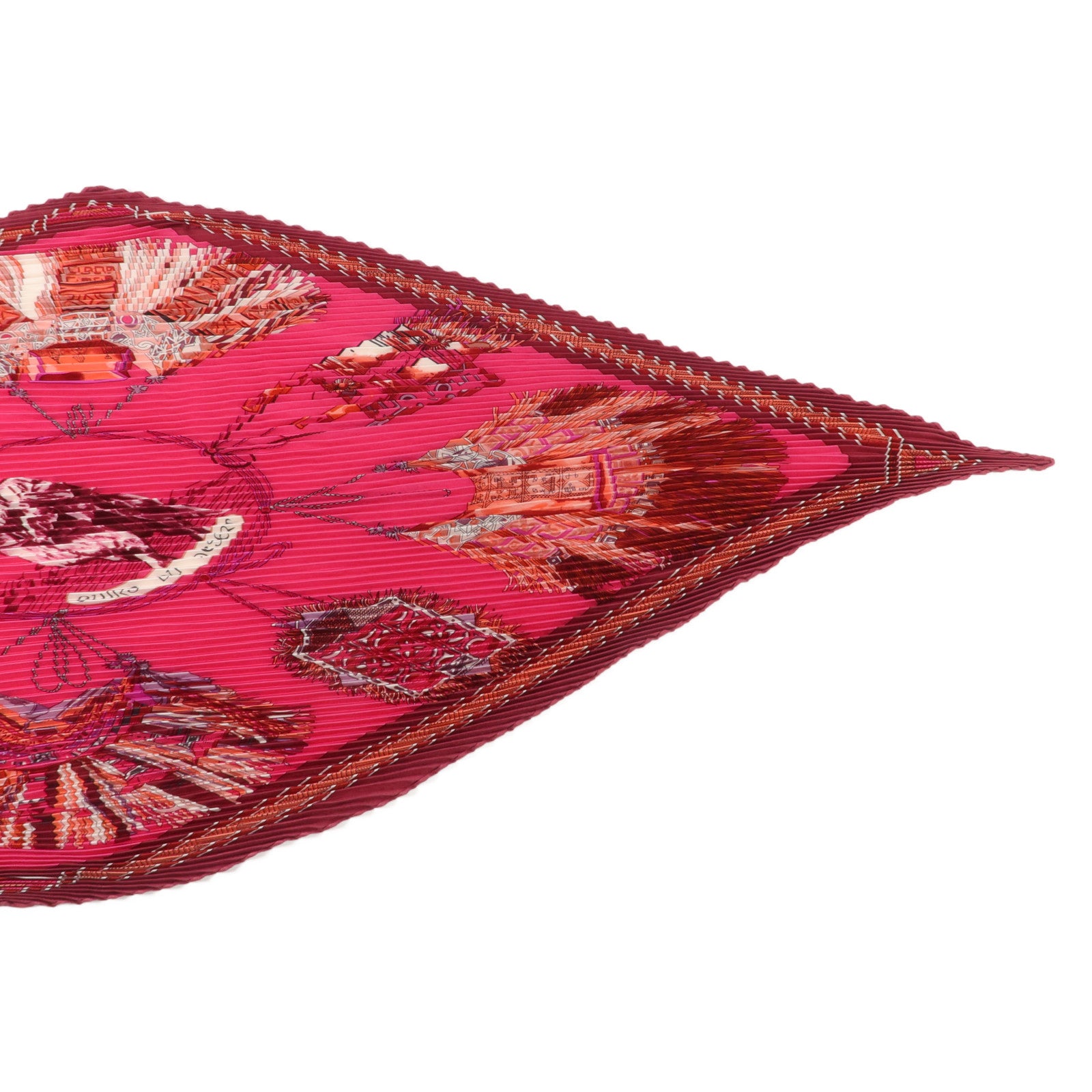 HERMES 絲質Pleated Scarf 130x45cm絲巾