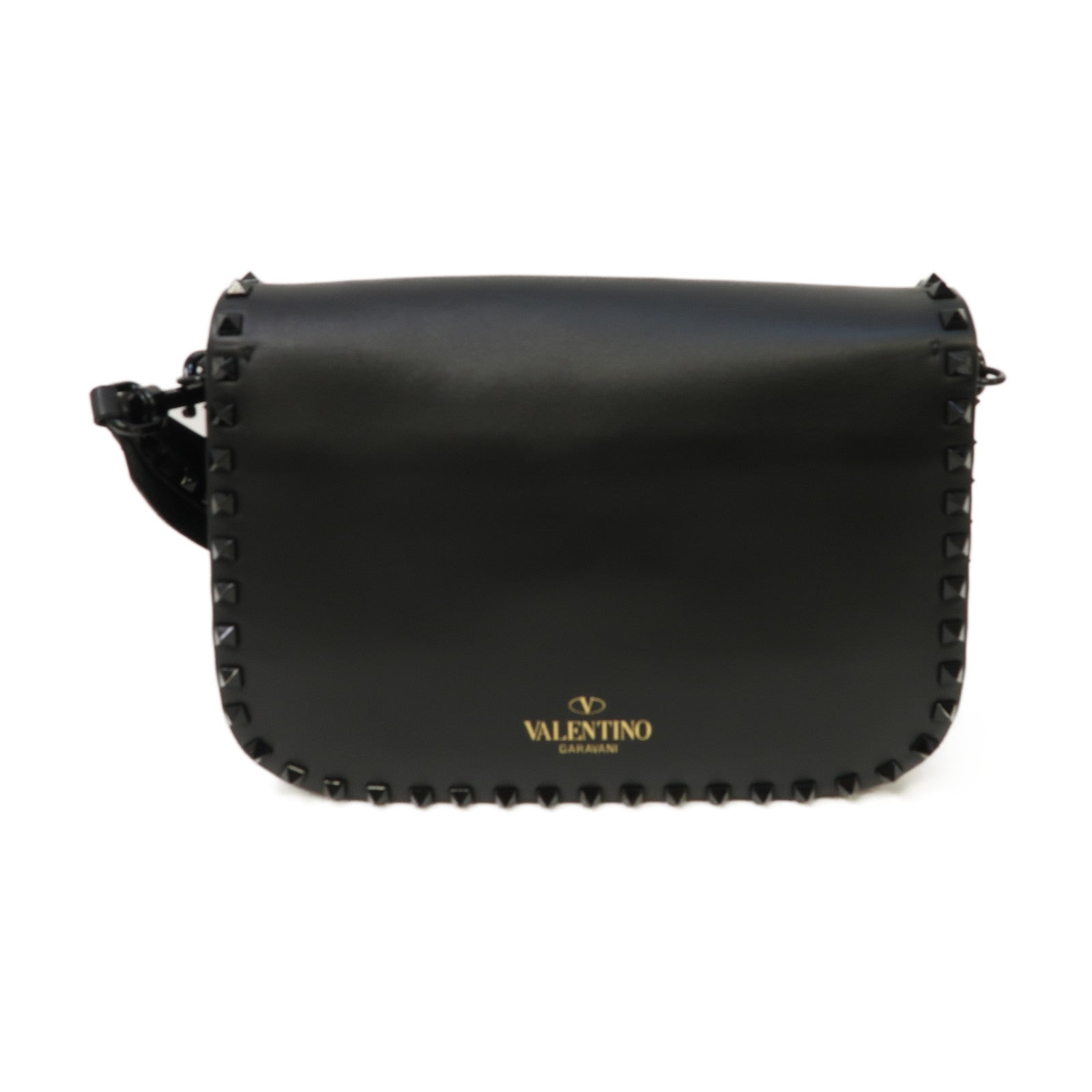 Valentino 牛皮皮革Shoulder Bag肩背袋黑色