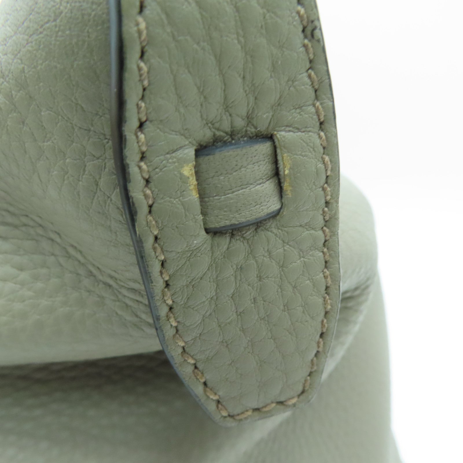 PRADA cowhide leather Shoulder Bag silver buckle handle bag / shoulder bag gray