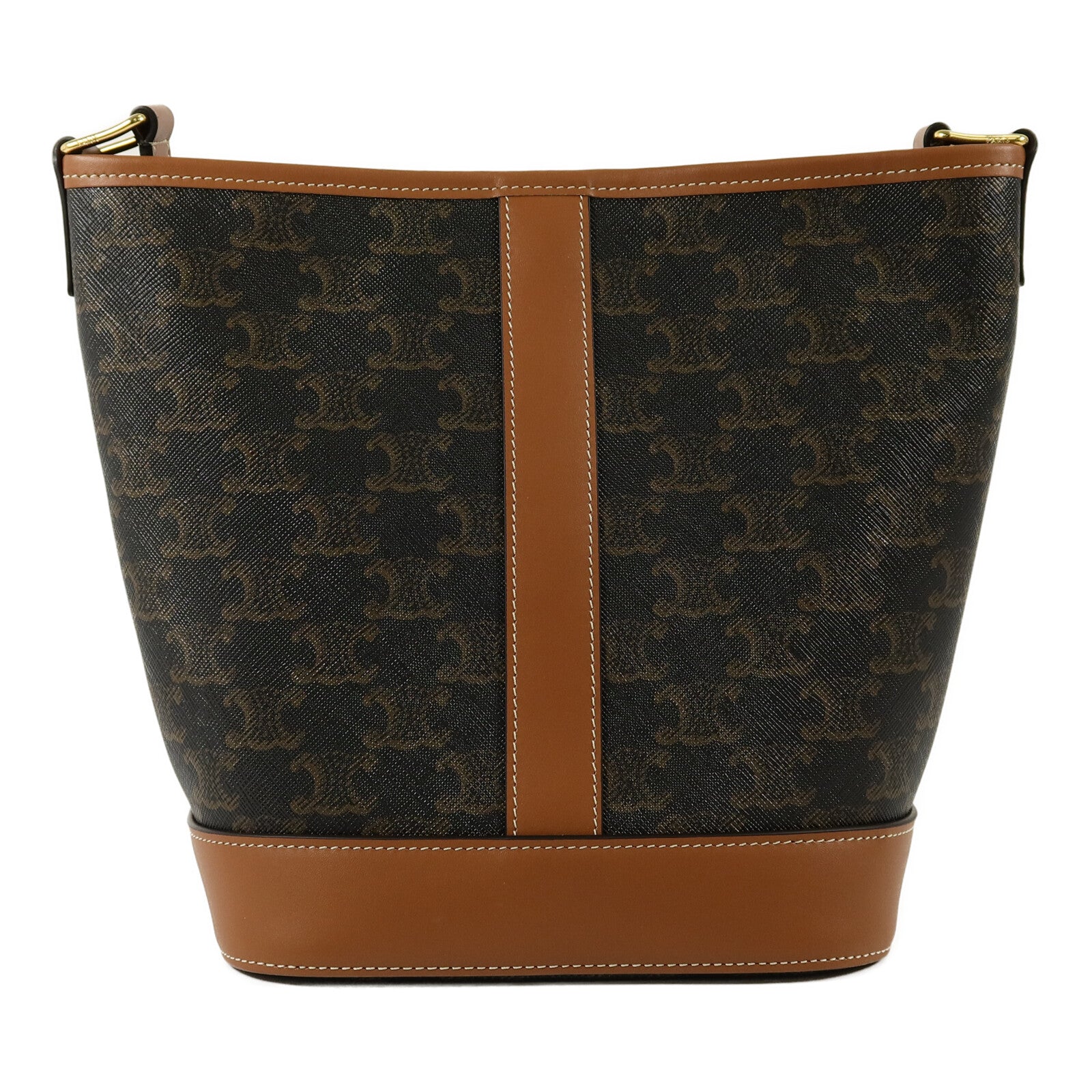 CELINE 塗層帆布Triomphe Small Bucket肩背袋