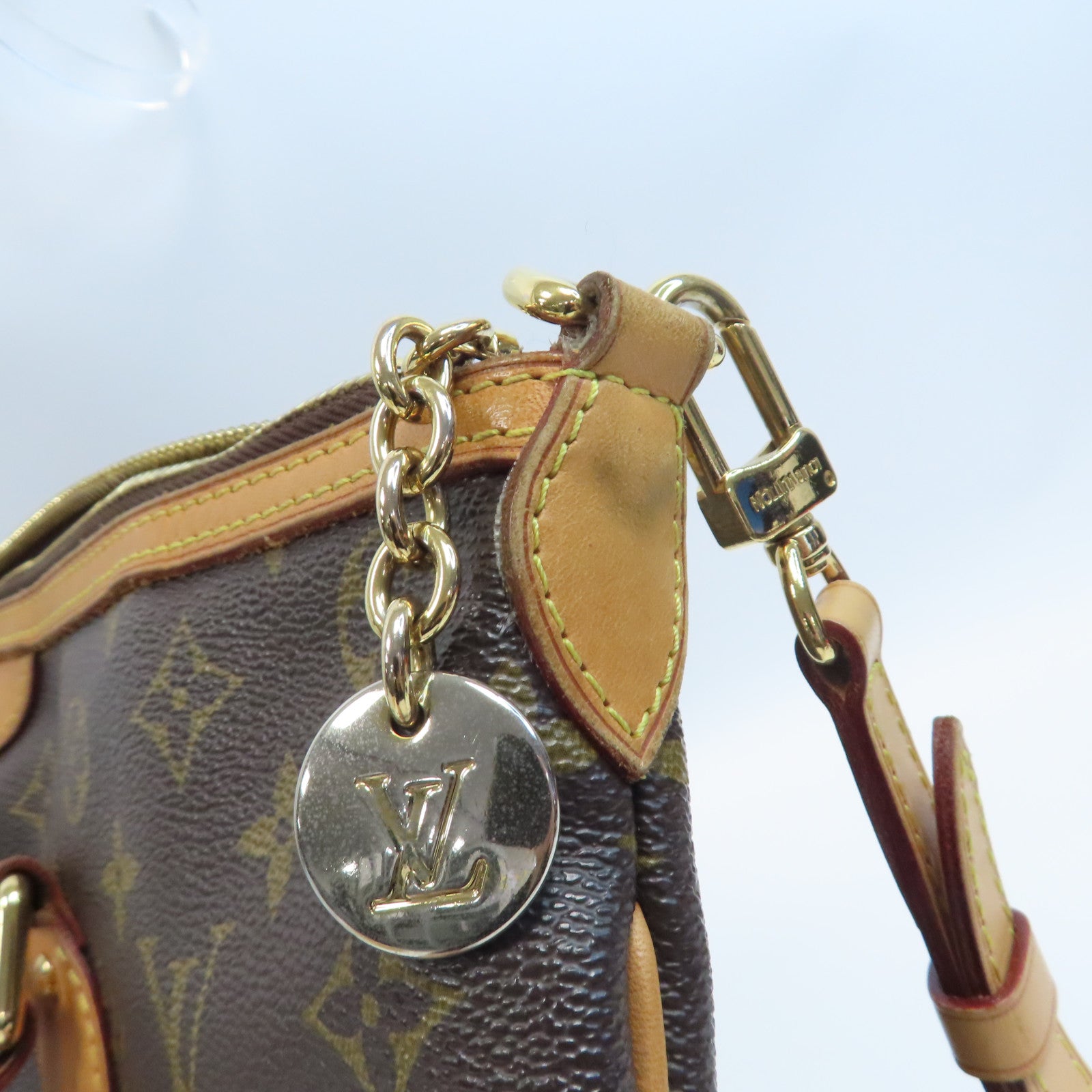 LOUIS VUITTON Monogram Palerma PM金扣手挽肩背兩用袋啡色