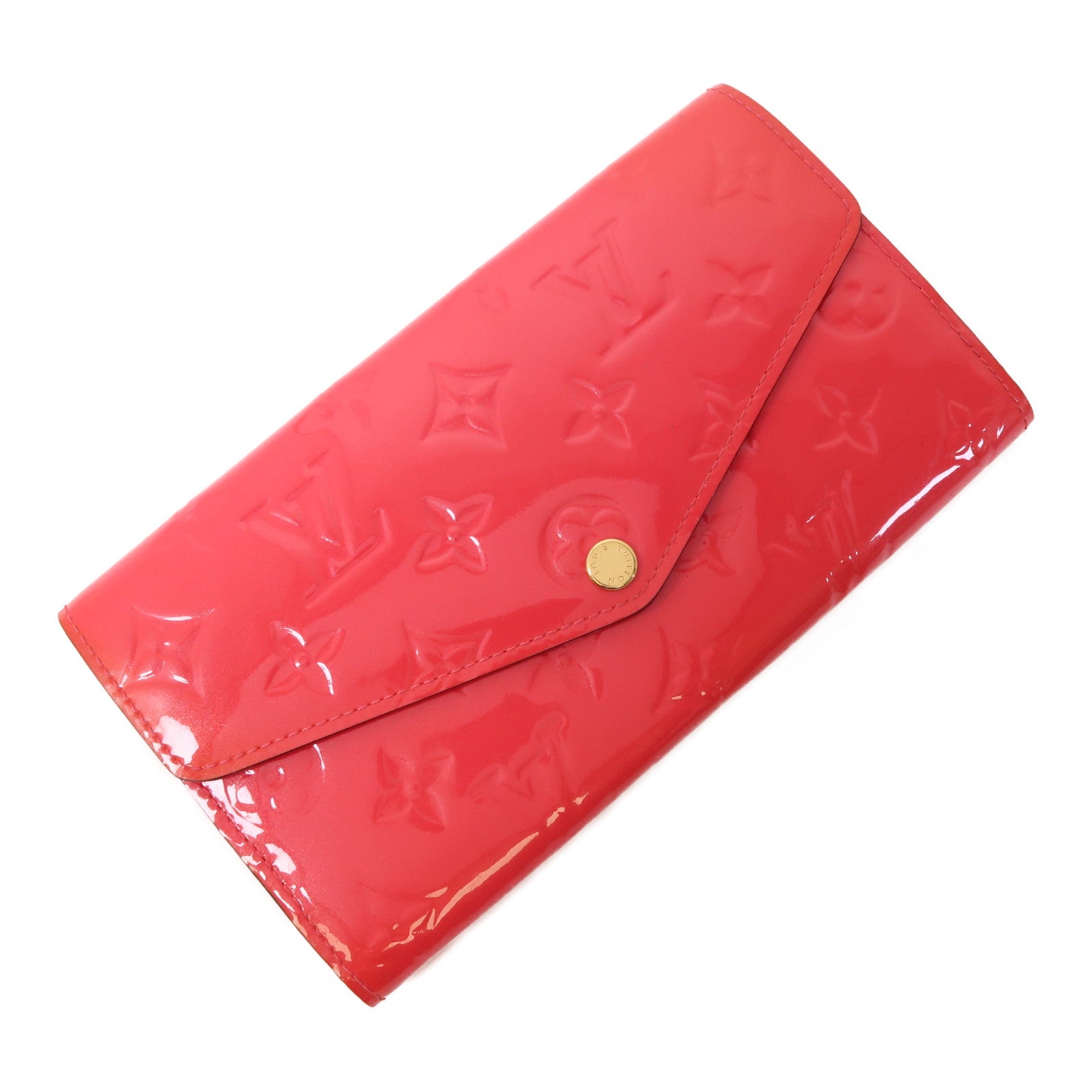 LOUIS VUITTON Monogram Vernis Portefeuille Sarah金扣長錢包