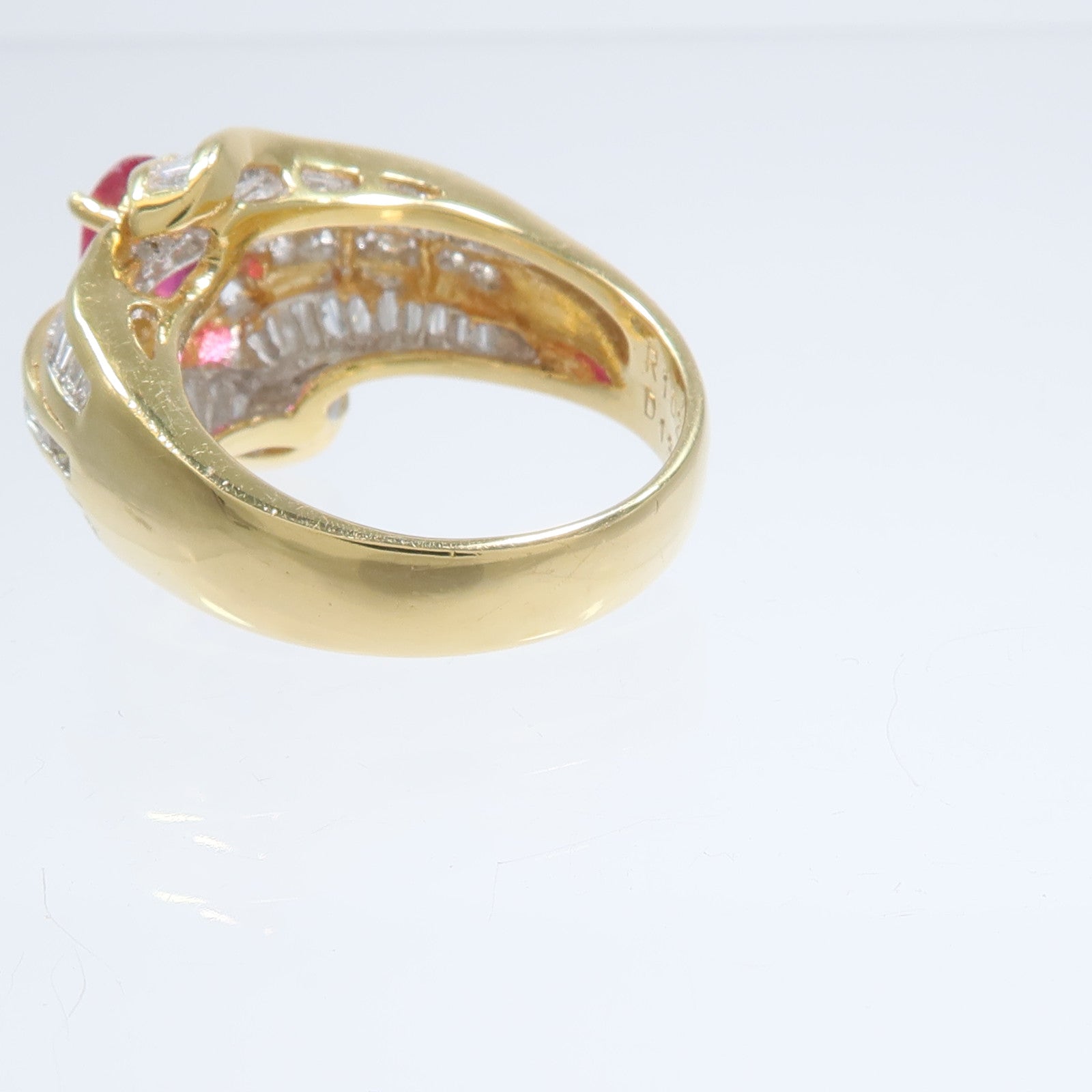 JEWELRY 18K黃金Ruby Diamond Ring紅寶石/鑽石戒指
