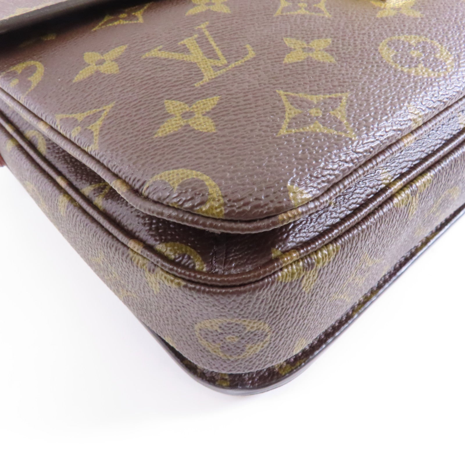 LOUIS VUITTON Monogram Pochette Metis金扣手挽肩背兩用袋啡色
