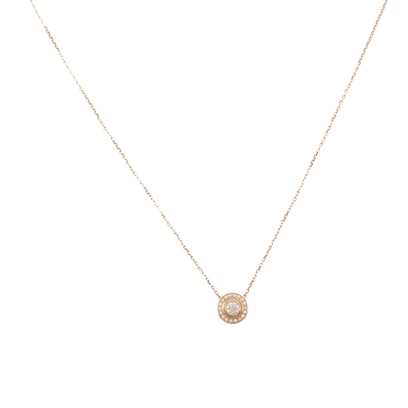 CARTIER 18K玫瑰金D Amour Diamond Necklace鑽石項鍊