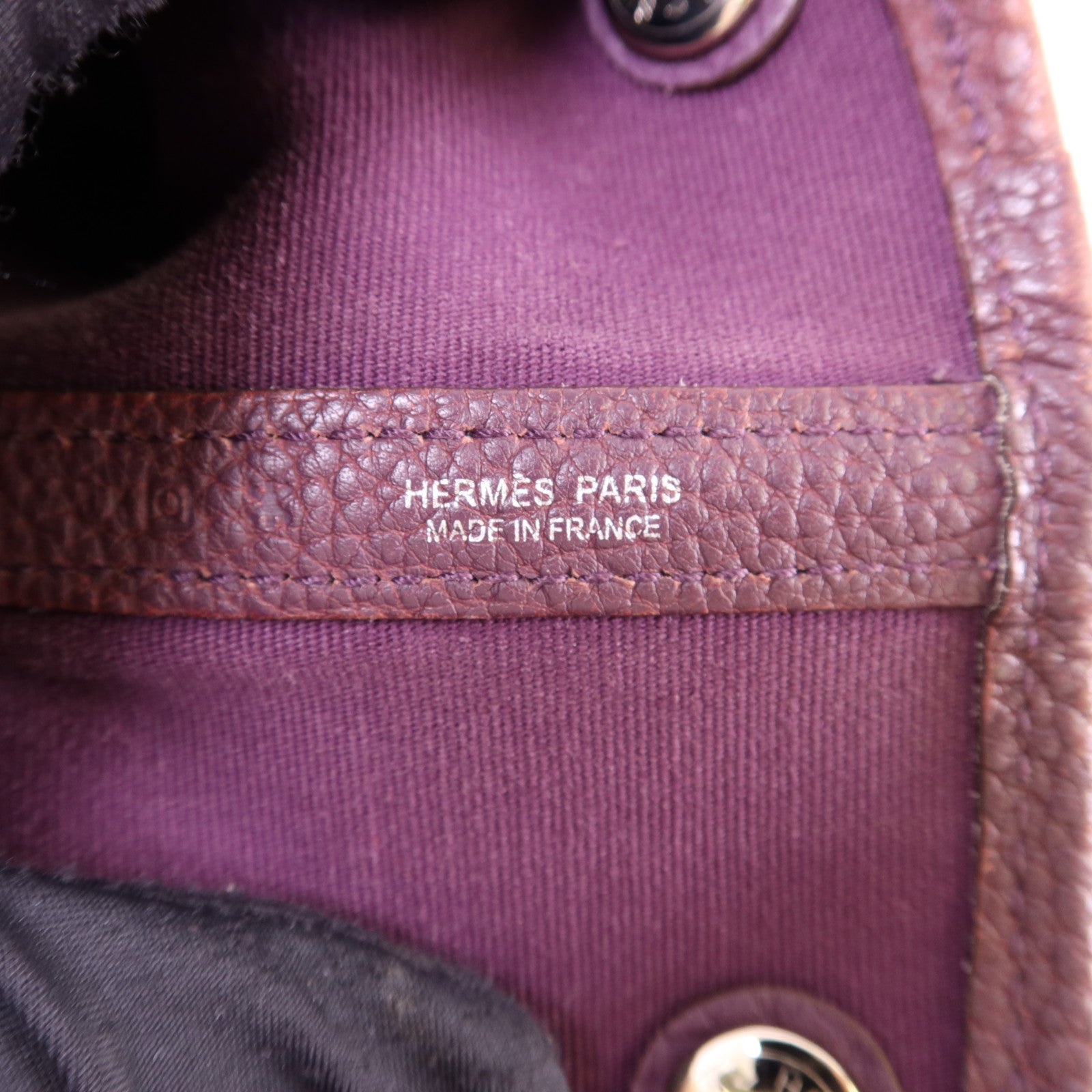 HERMES 帆布Garden Party PM銀扣手挽袋