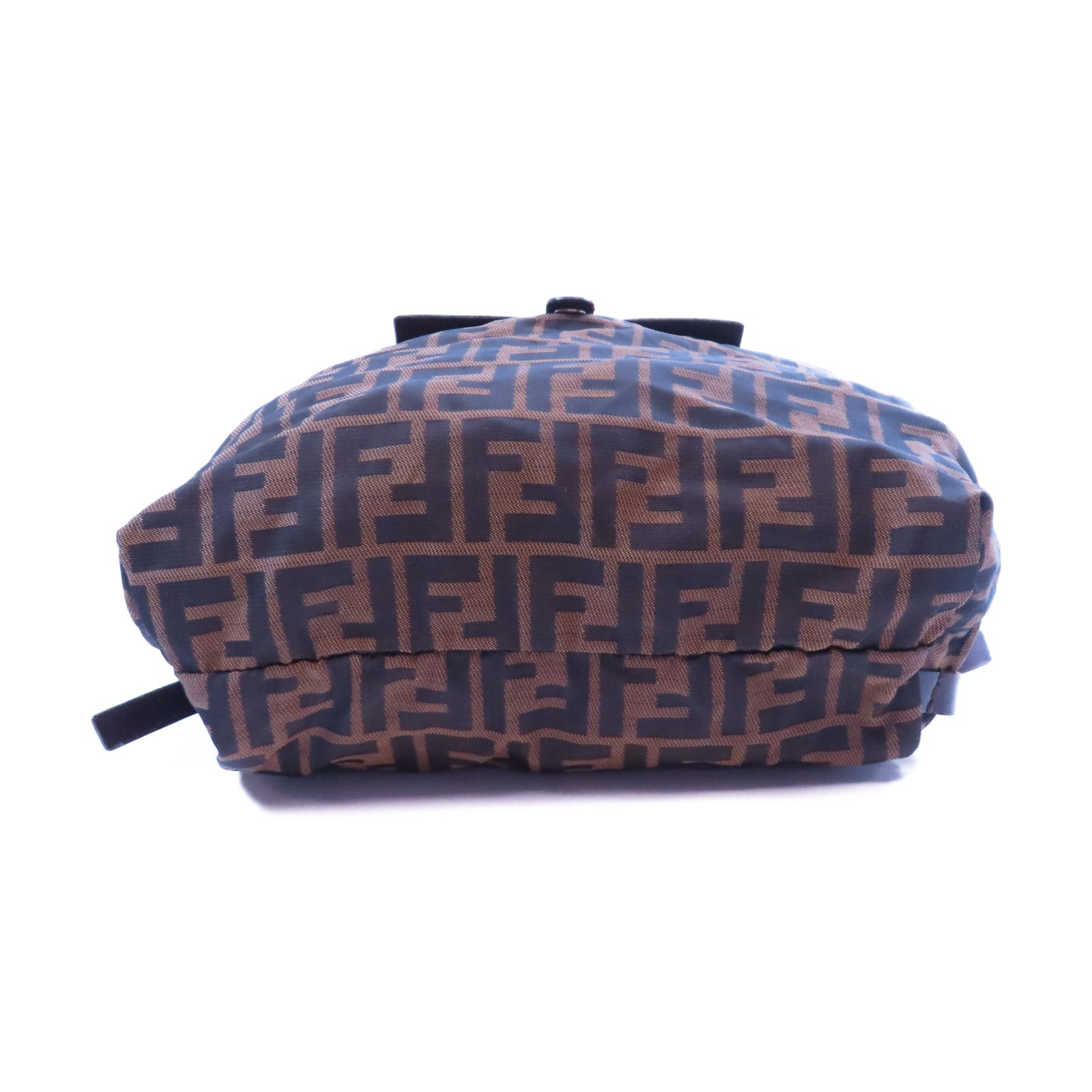 FENDI 牛皮皮革/帆布Backpack金扣背包