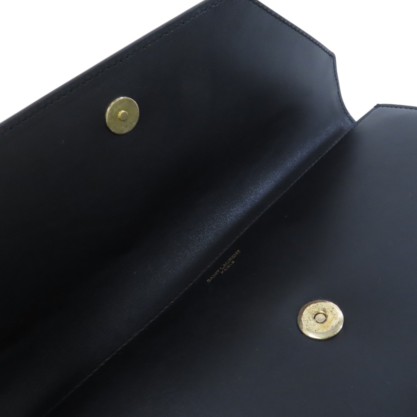 SAINT LAURENT 【激減優惠】牛皮皮革Clutch Bag金扣手拿包