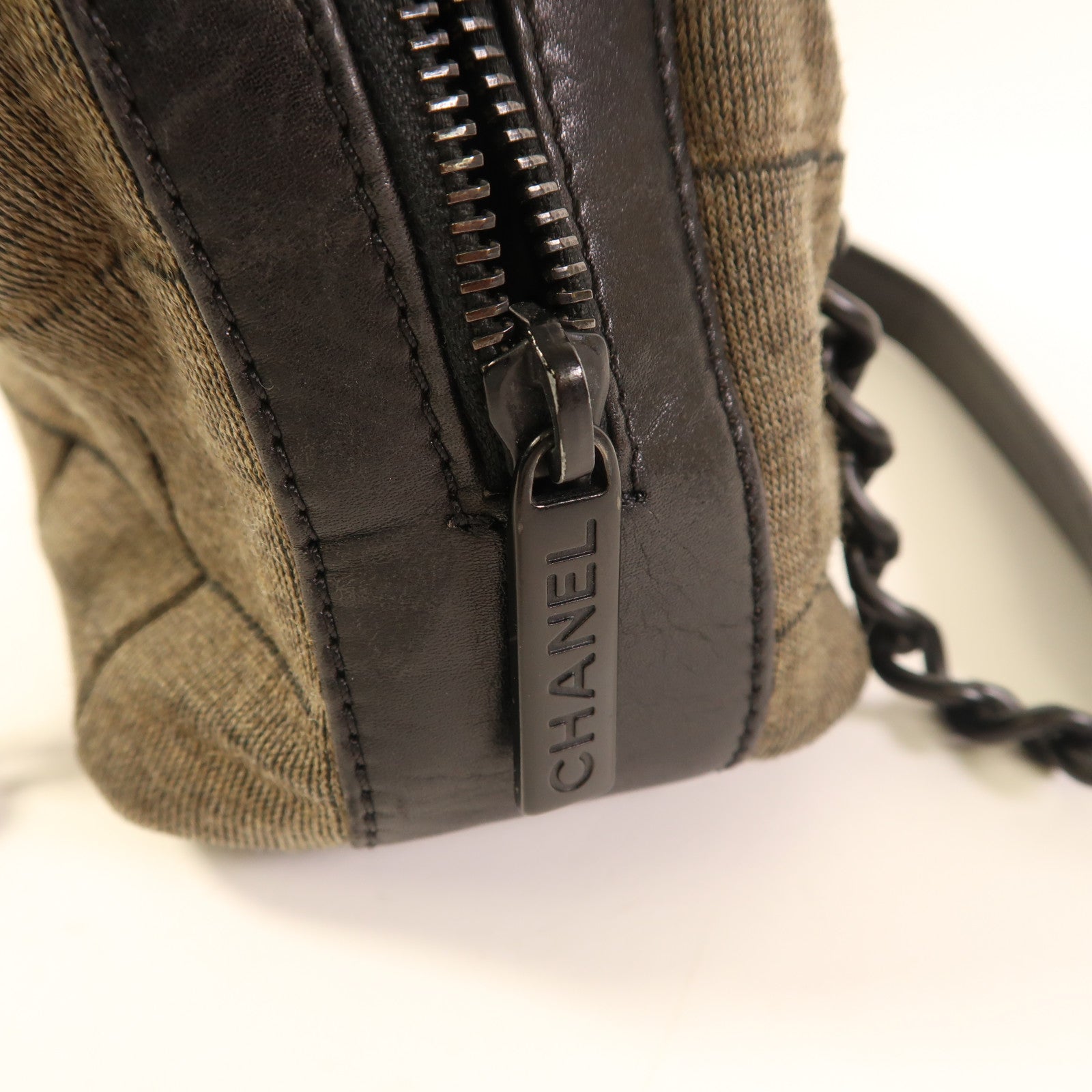 CHANEL 布料Vintage Shoulder Bag鏈帶肩背袋