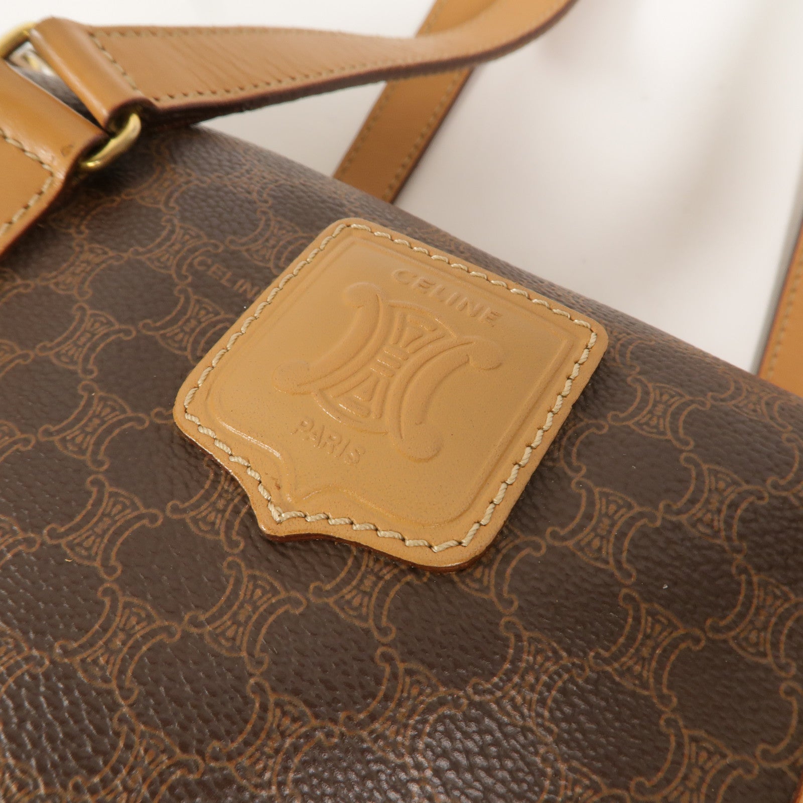 CELINE 塗層帆布Macadam肩背袋