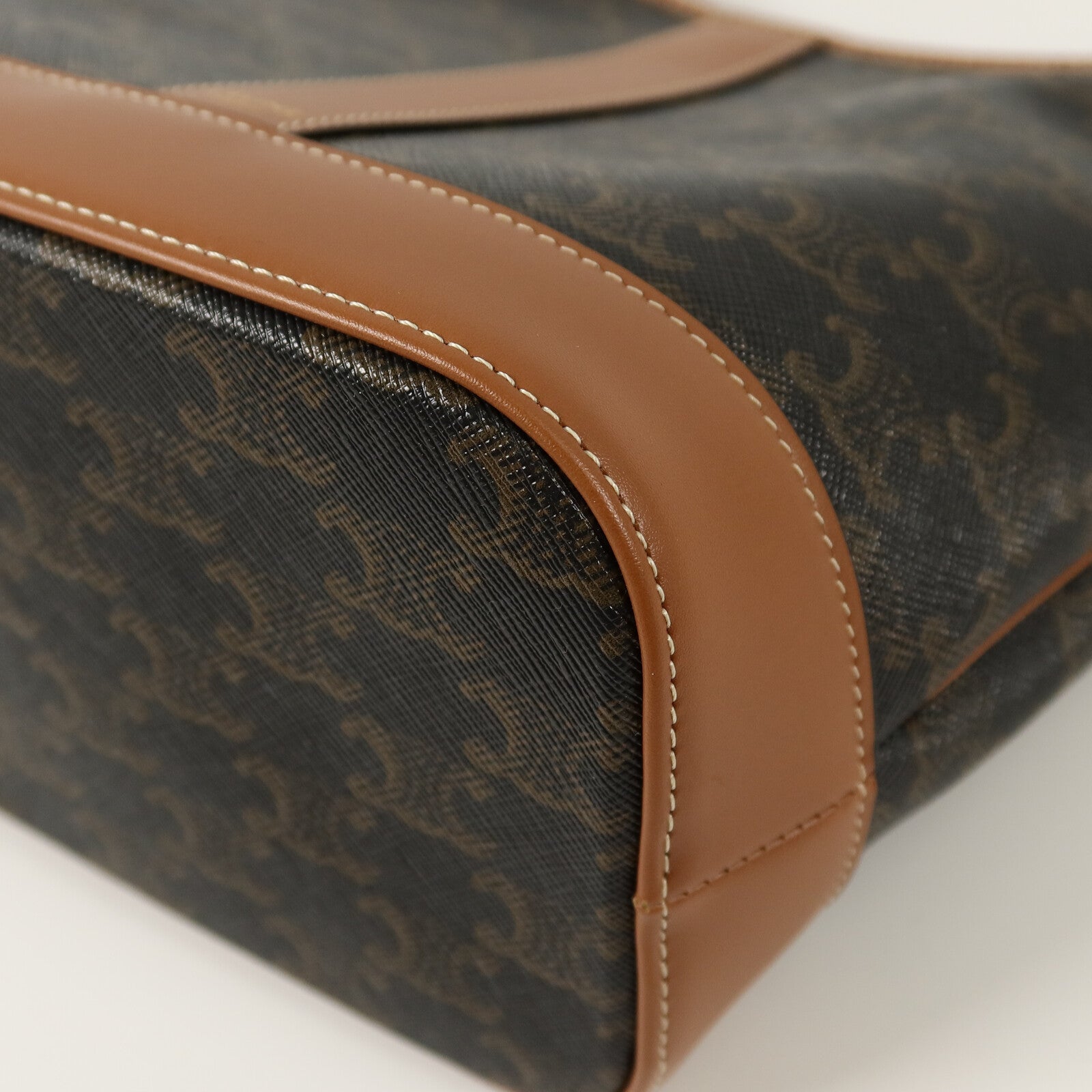 CELINE 塗層帆布Triomphe Small Bucket肩背袋