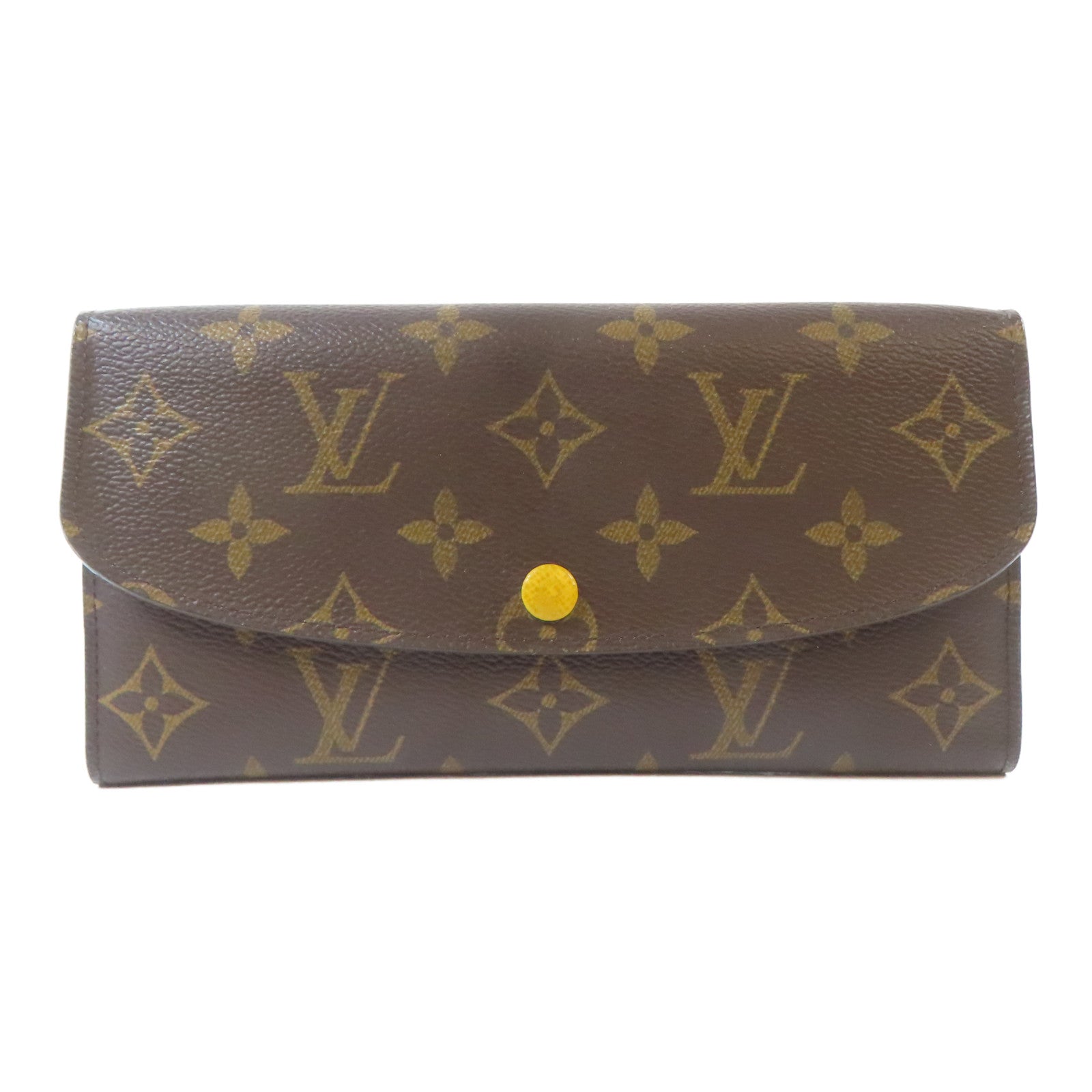 LOUIS VUITTON Monogram Emilie Wallet金扣長錢包啡色