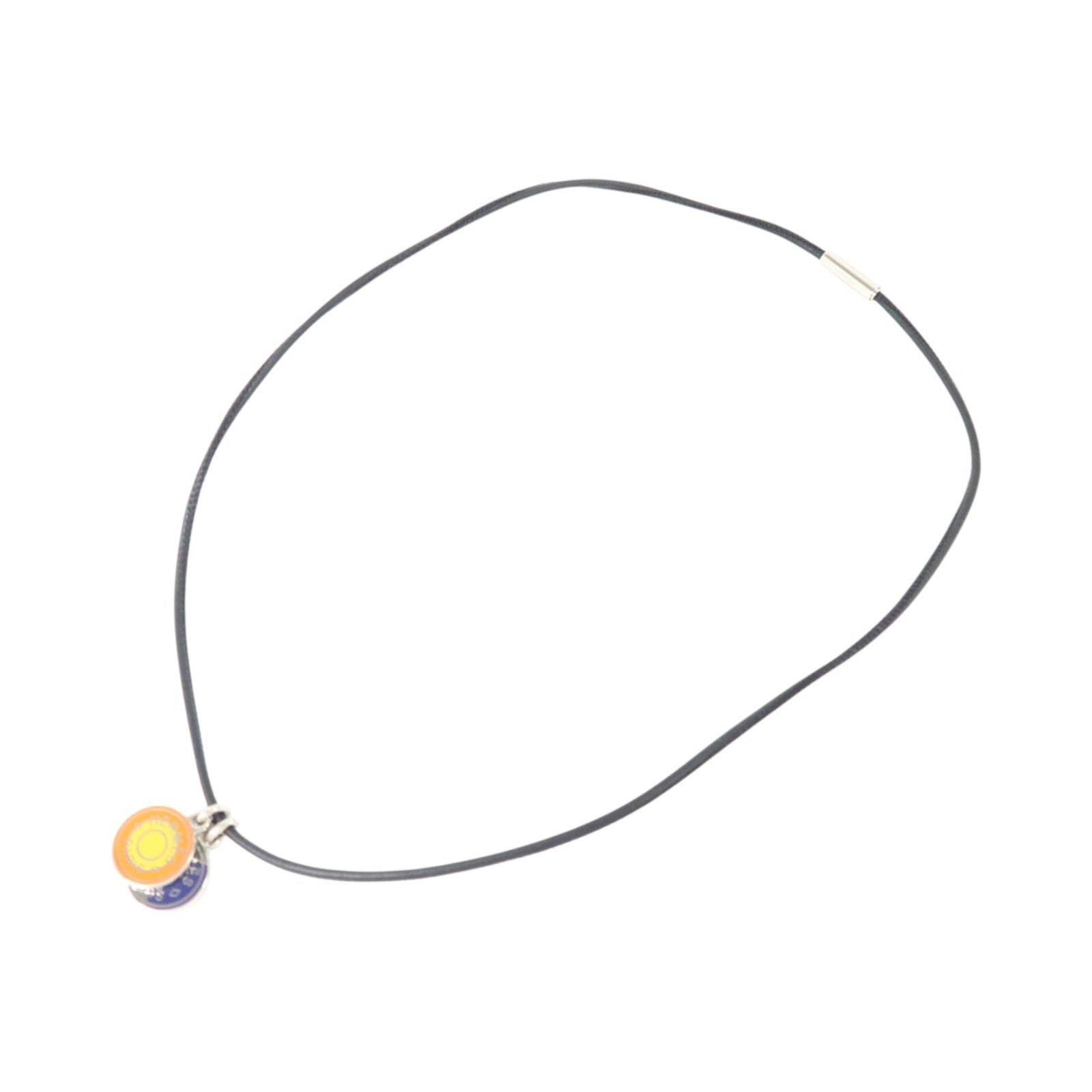HERMES Swift皮革/金屬Eclipse Necklace項鏈