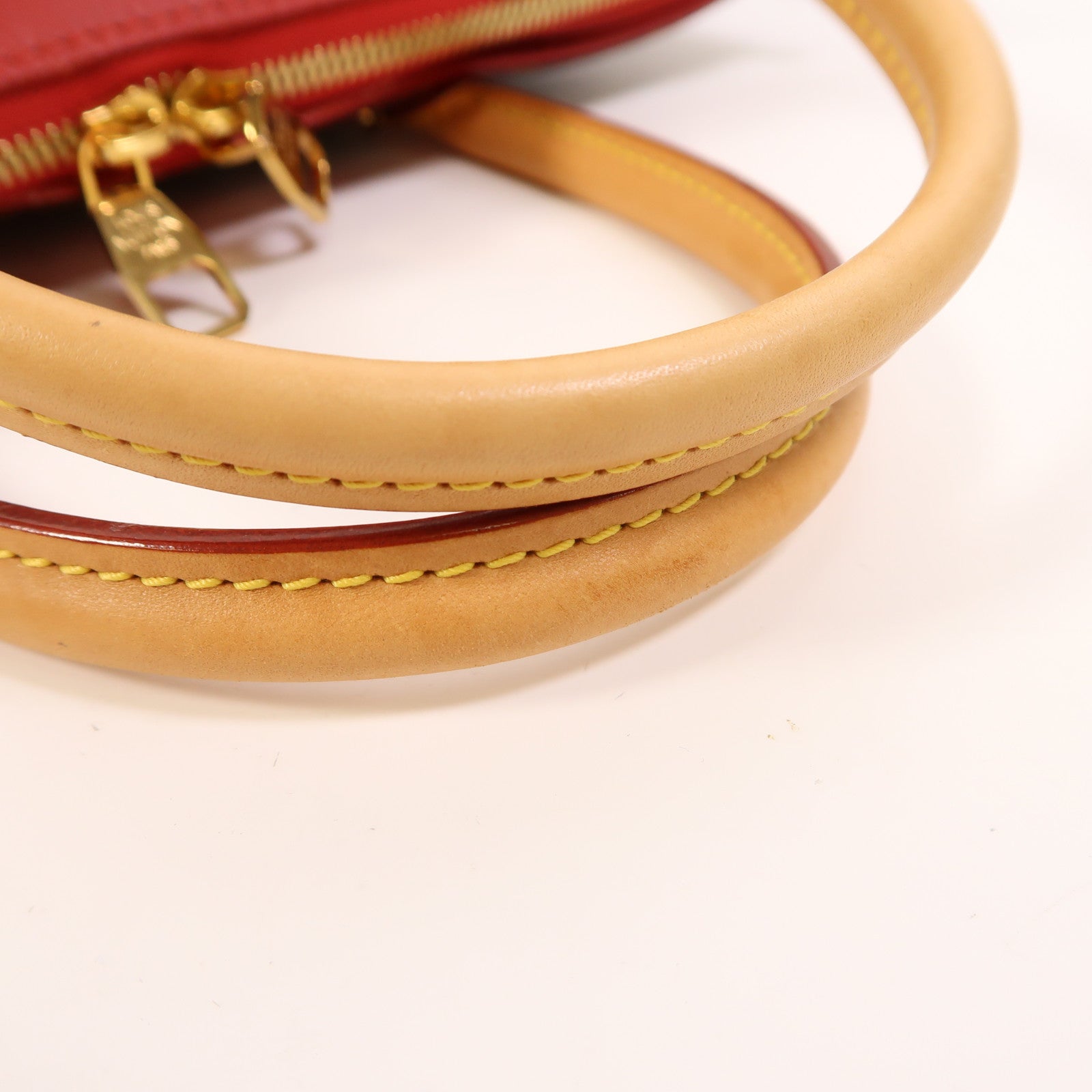 LOUIS VUITTON 【激減優惠】Monogram Pallas金扣手挽肩背兩用袋棕色/紅色